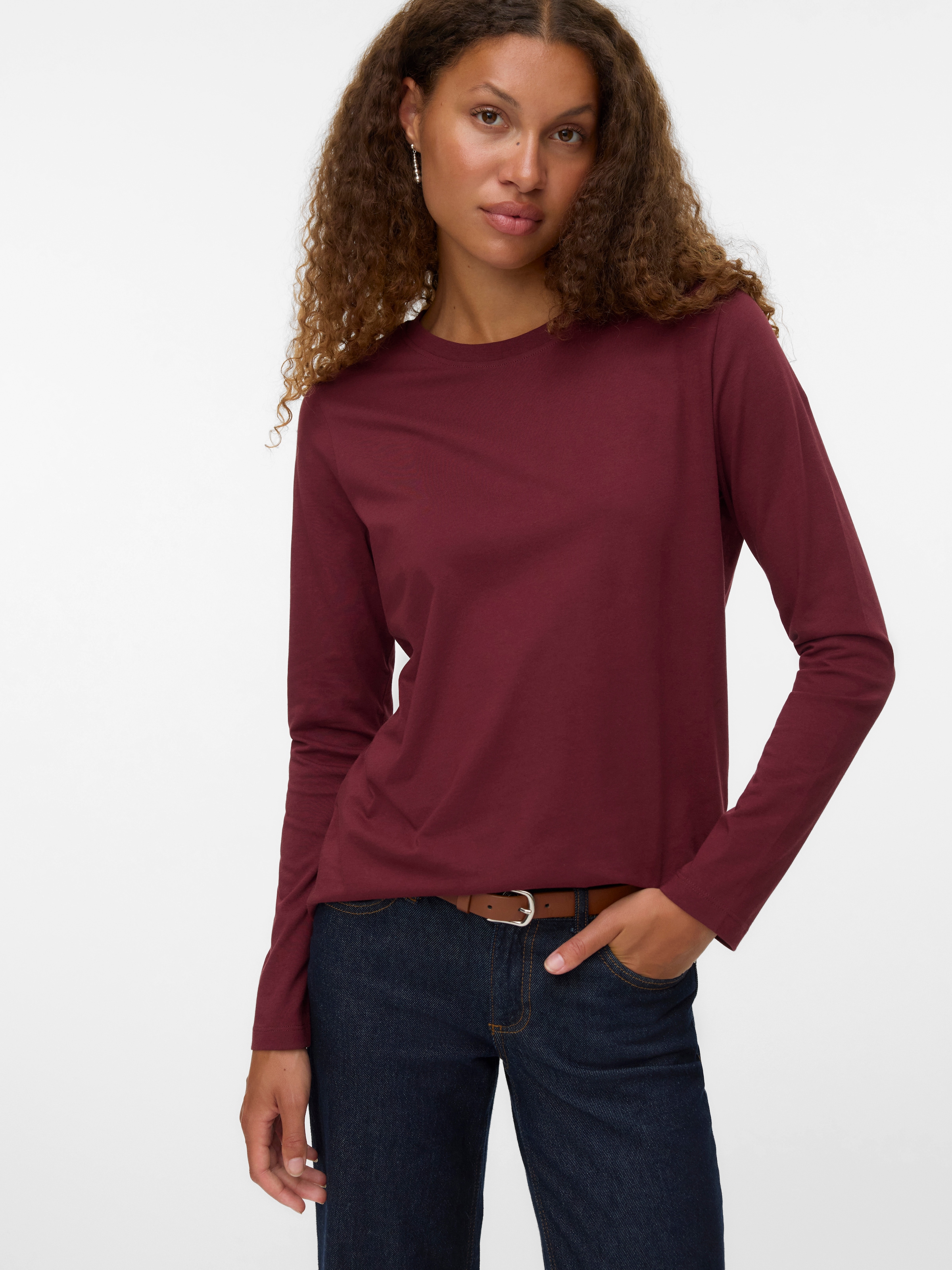 Image of Vero Moda Langarmshirt "VMPAULINA LS T-SHIRT GA JRS NOOS" Baumwolle, regular fit
