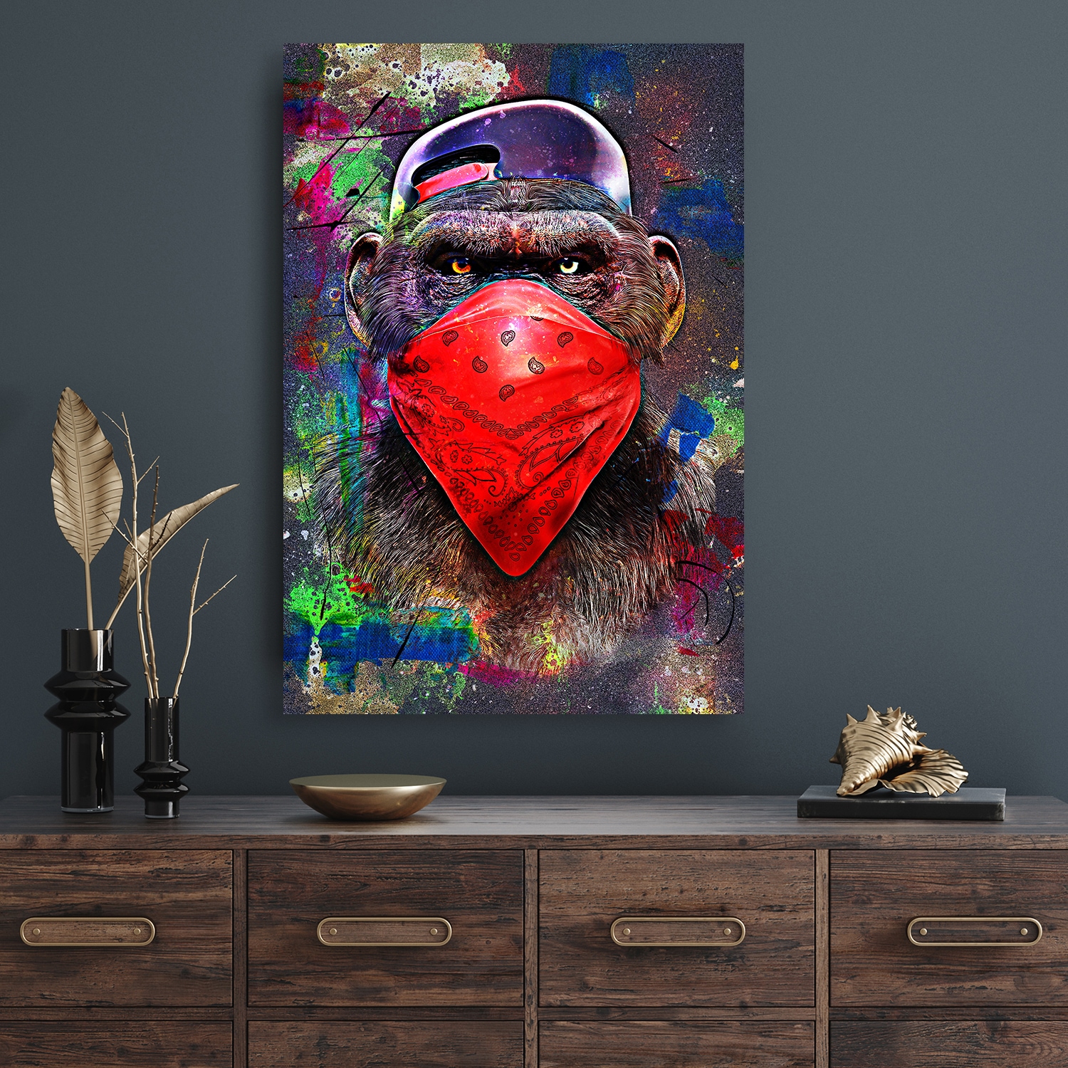 Affengeilebilder Leinwandbild »Affengeil Tuch Abstrakt by Juliano de Araujo auf Keilrahmen gespannt« 1 Stk. tlg. Kunstdruck Wandbild Bild in verschiedenen Formaten