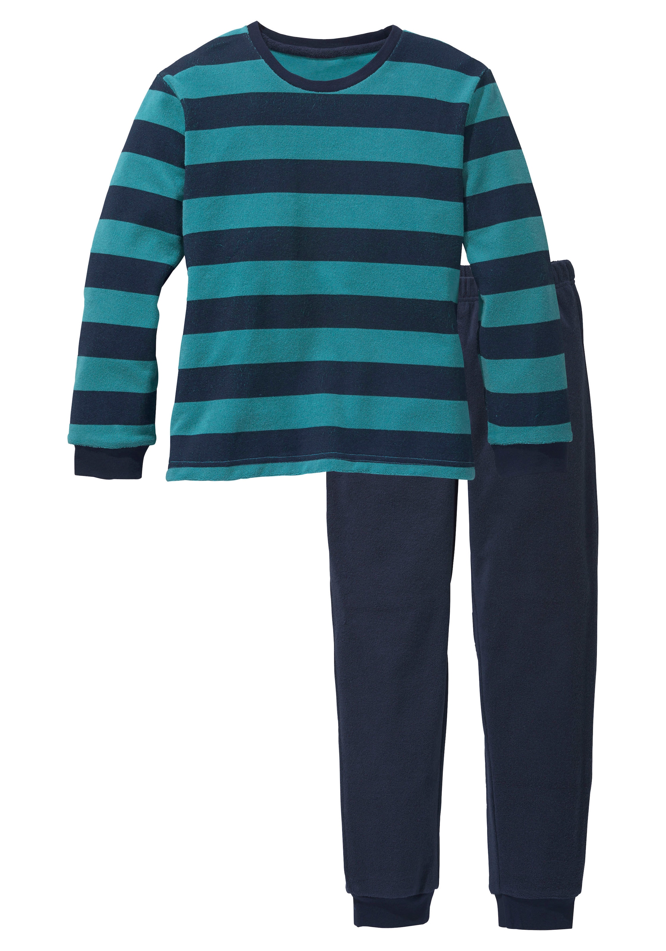 Image of AUTHENTIC LE JOGGER Pyjama 1 Stück, 2 tlg. Schlafanzug aus Frottee, mit Bündchen