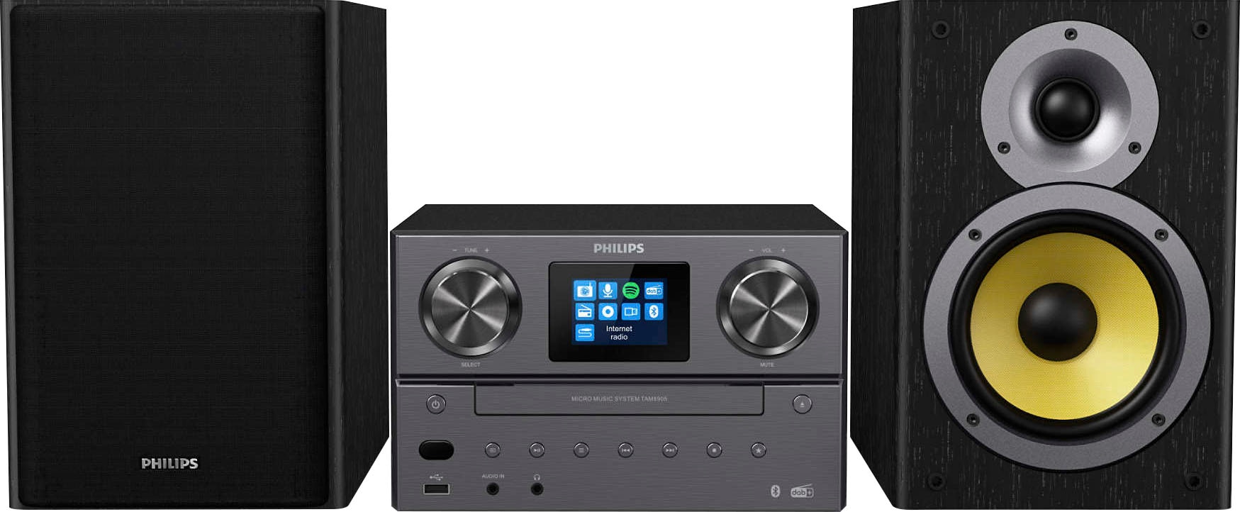 Philips Radio »TAM8905«, (Bluetooth-WLAN FM-Tuner-Digitalradio (DAB+)-Internetradio 100 W)