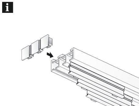 GARDINIA Gardinenstangen-Endstück »3-läufig«, (2 St.), Serie Flächenvorhang-Technik Atlanta 3-läufig