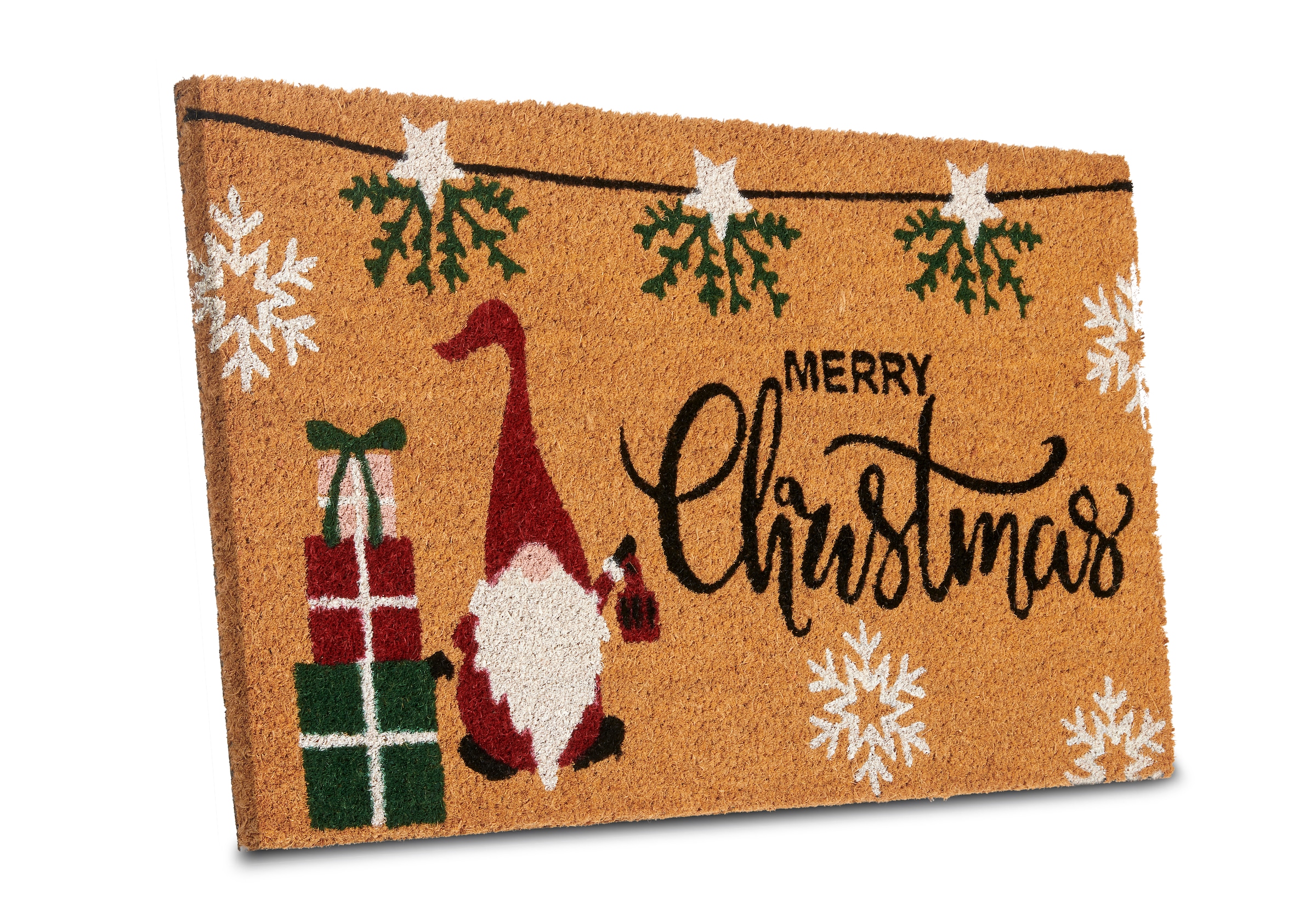 HANSE Home Fussmatte »Kokos Merry Christmas Gifts, Türmatte«, rechteckig, 15 mm Höhe, Schmutzfangmatte, Rutschfest, Outdoor, Weihnachten, Kokosmatte, Flur