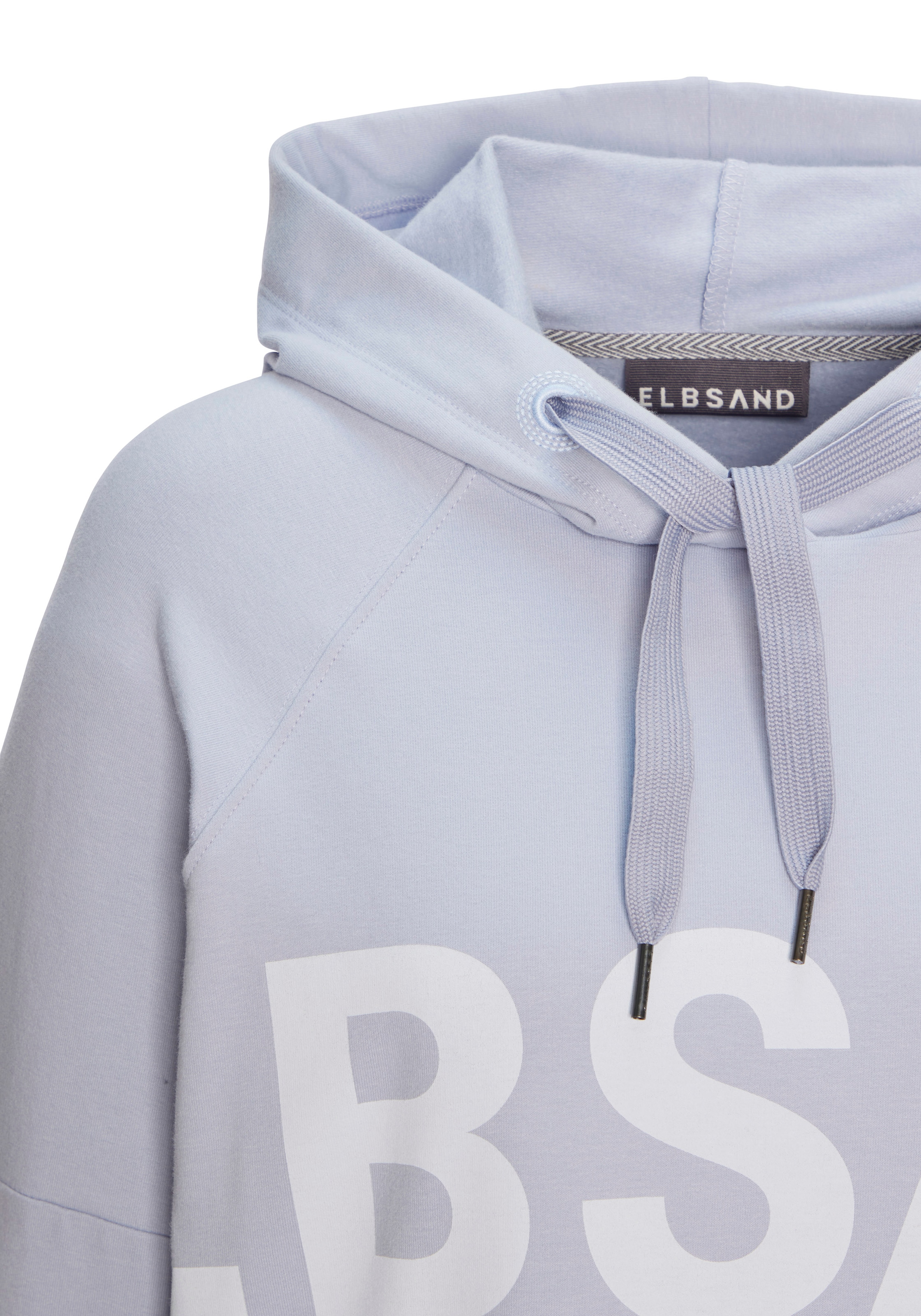 Elbsand Kapuzensweatshirt »Seldis«, mit grossem Logodruck vorne, bequemer Hoodie aus Baumwolle
