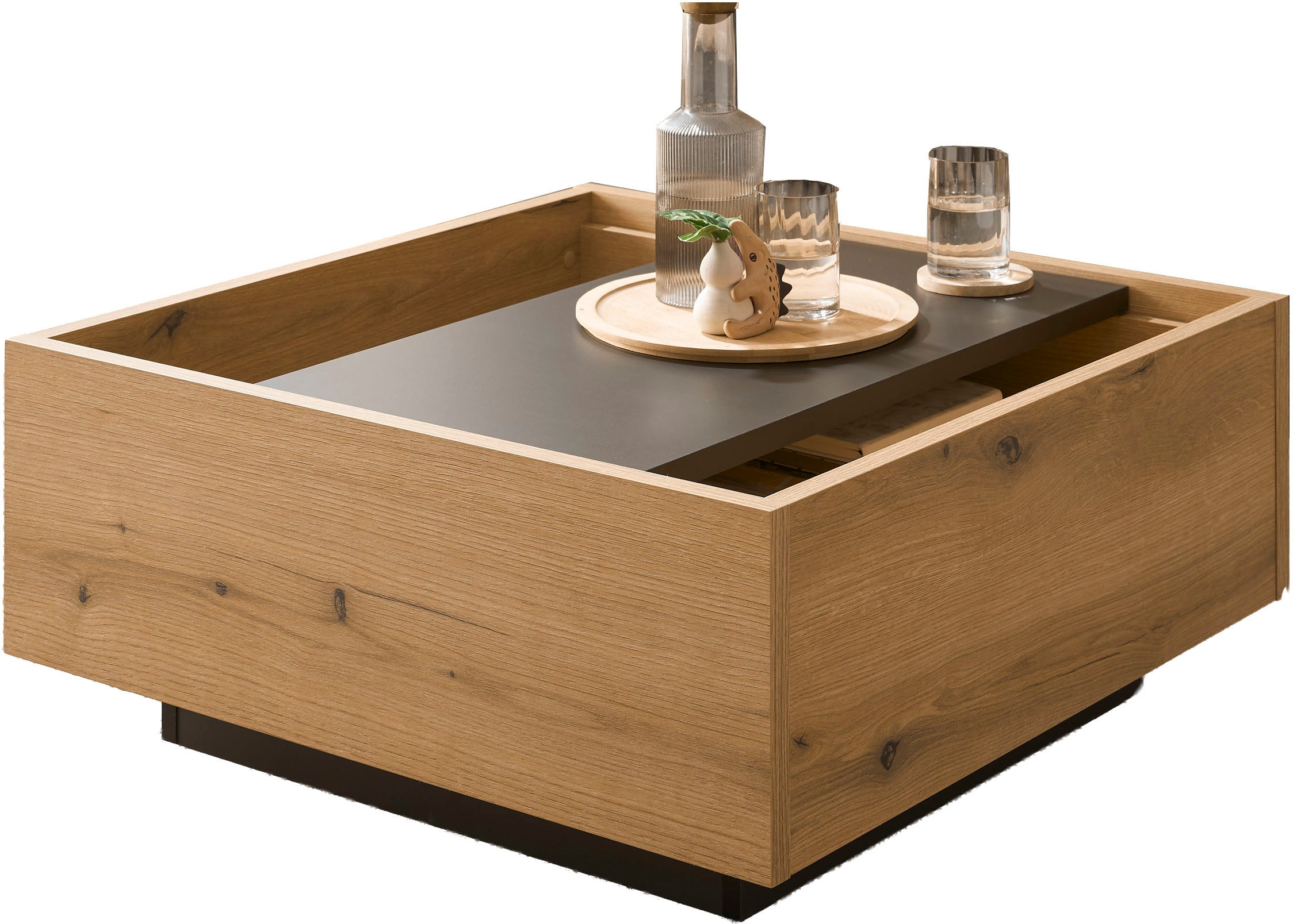 Home affaire Couchtisch »Soleto, Beistelltisch, Wohnzimmertisch, Sofatisch, Tisch« vielseitig einsetzbar, ausreichend Stauraum, variable Tischplatte