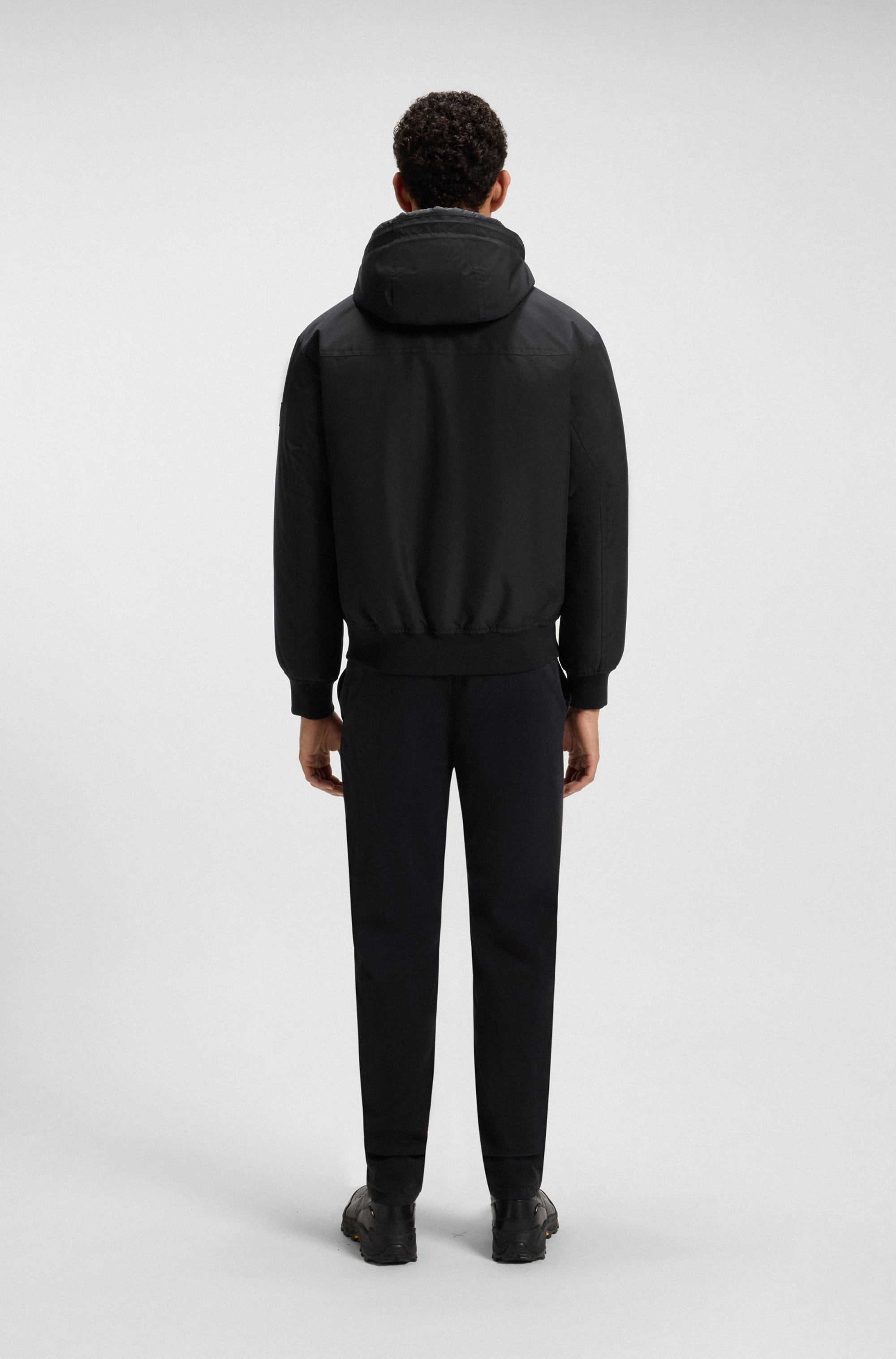 BOSS ORANGE Blouson »Osis«, mit Kapuze, relaxed fit, mit wattierter Kapuze, verdeckter Reissverschluss
