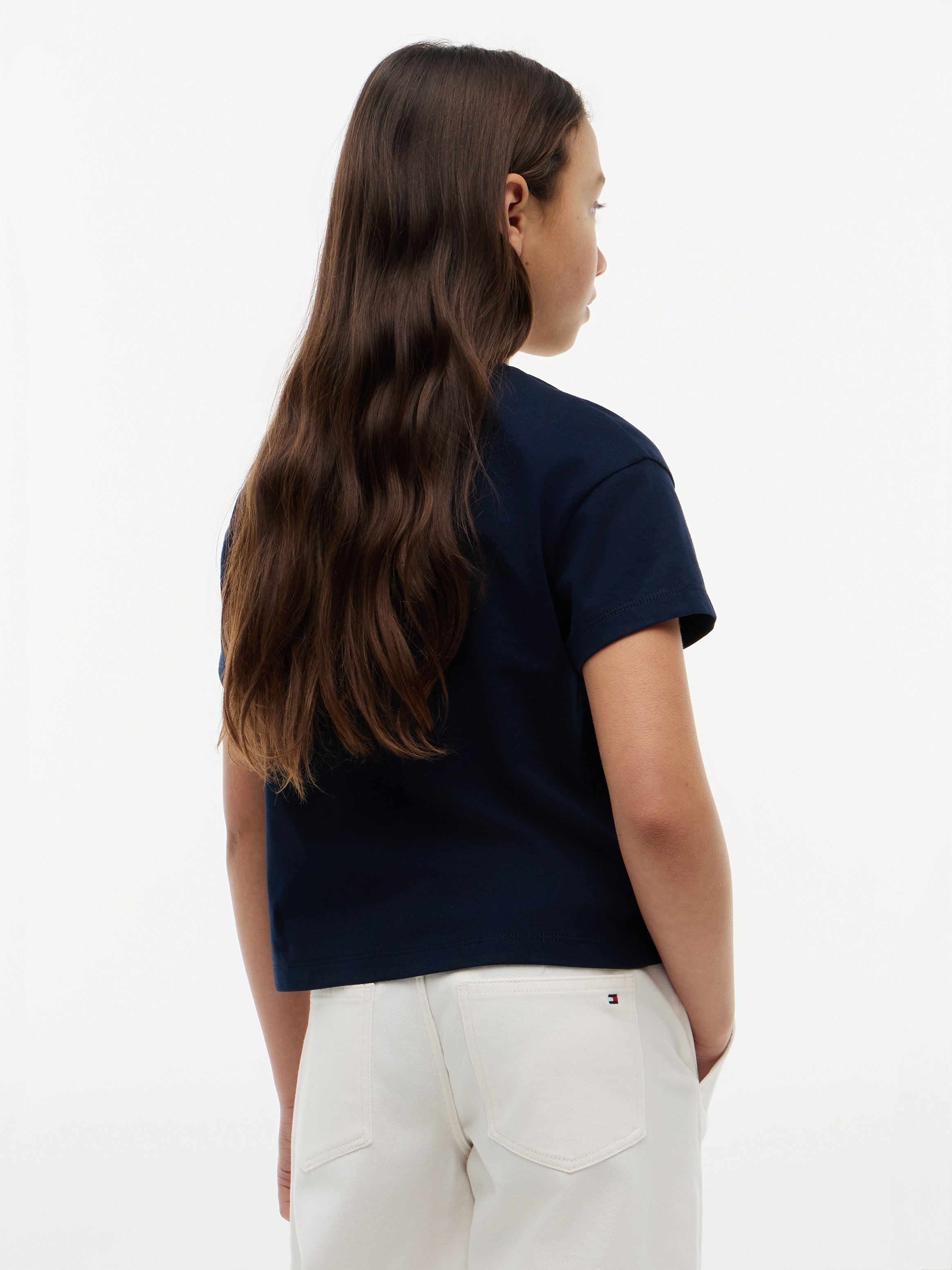 Tommy Hilfiger T-Shirt Regular Fit, Rundhalsausschnitt, reine Baumwolle, Kinder bis 16 Jahre