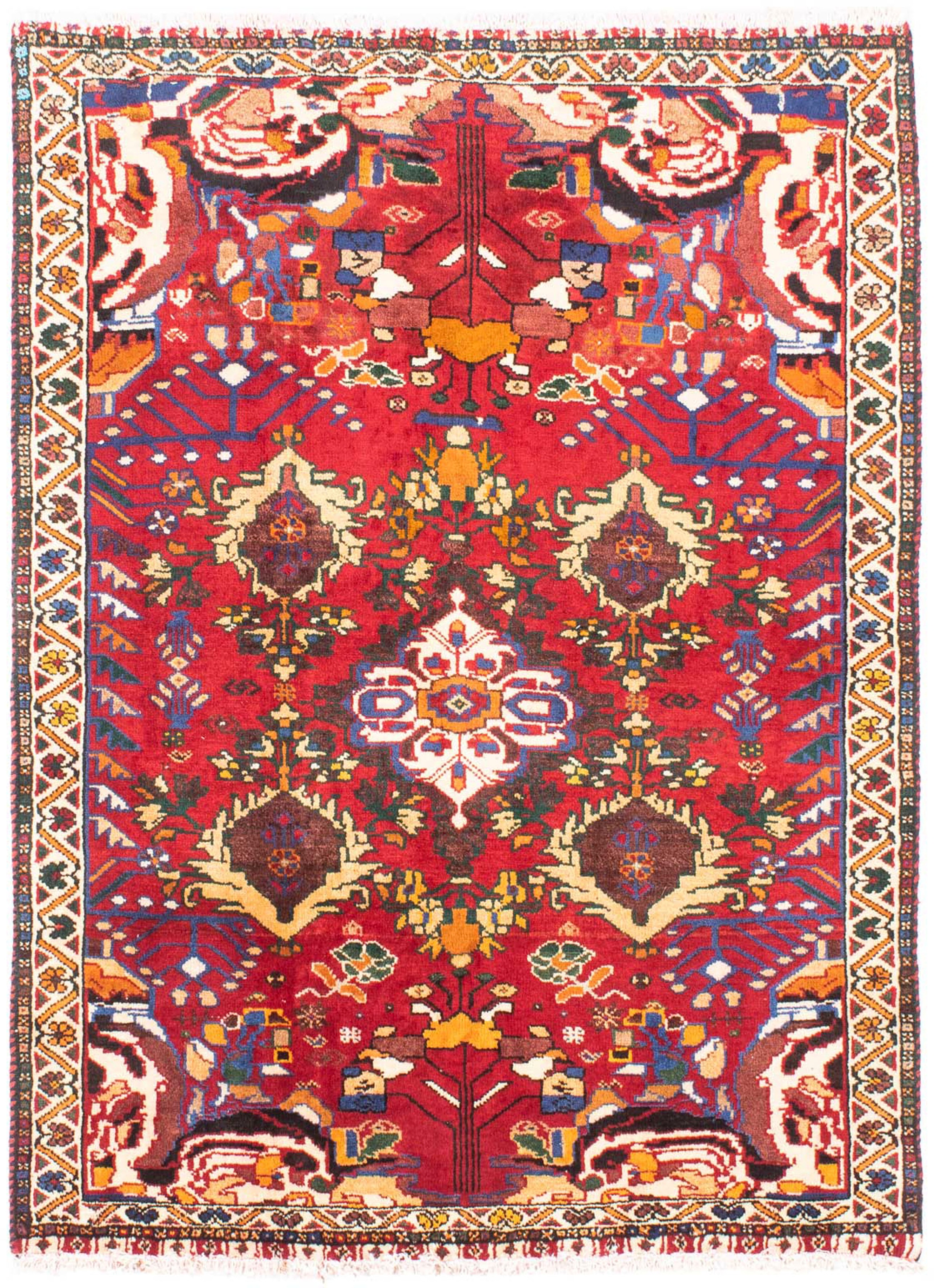 Image of morgenland Orientteppich »Perser - Nomadic - 150 x 104 cm - dunkelrot«, rechteckig, 10 mm Höhe, Wohnzimmer, Handgeknüpft, Einzelstück mit Zertifikat bei Ackermann Versand Schweiz