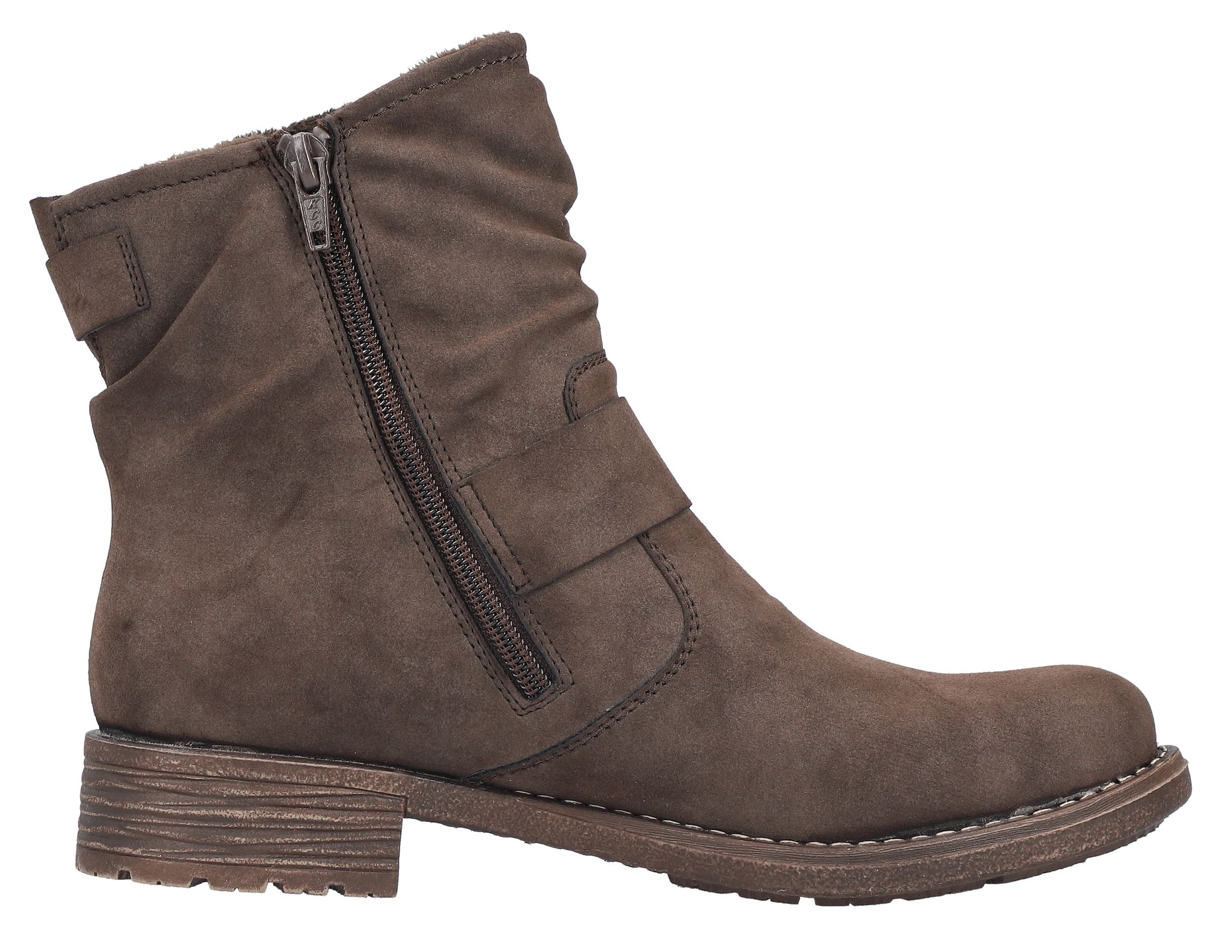 Rieker Bottines  Boots, Blockabsatz, slouchy Schaft und Innenreissverschluss
