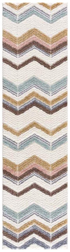 Carpet City Hochflor-Teppich »Focus 3009« rechteckig 20 mm Höhe Läufer, Boho, Hochtief-Muster/ 3D-Effekt, für Wohnzimmer, Schlafzimmer