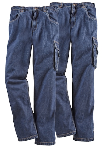Arbeitshose »Jeans Worker«, (2 tlg., 2er-Pack, aus 100% Baumwolle), Arbeitjeans mit...