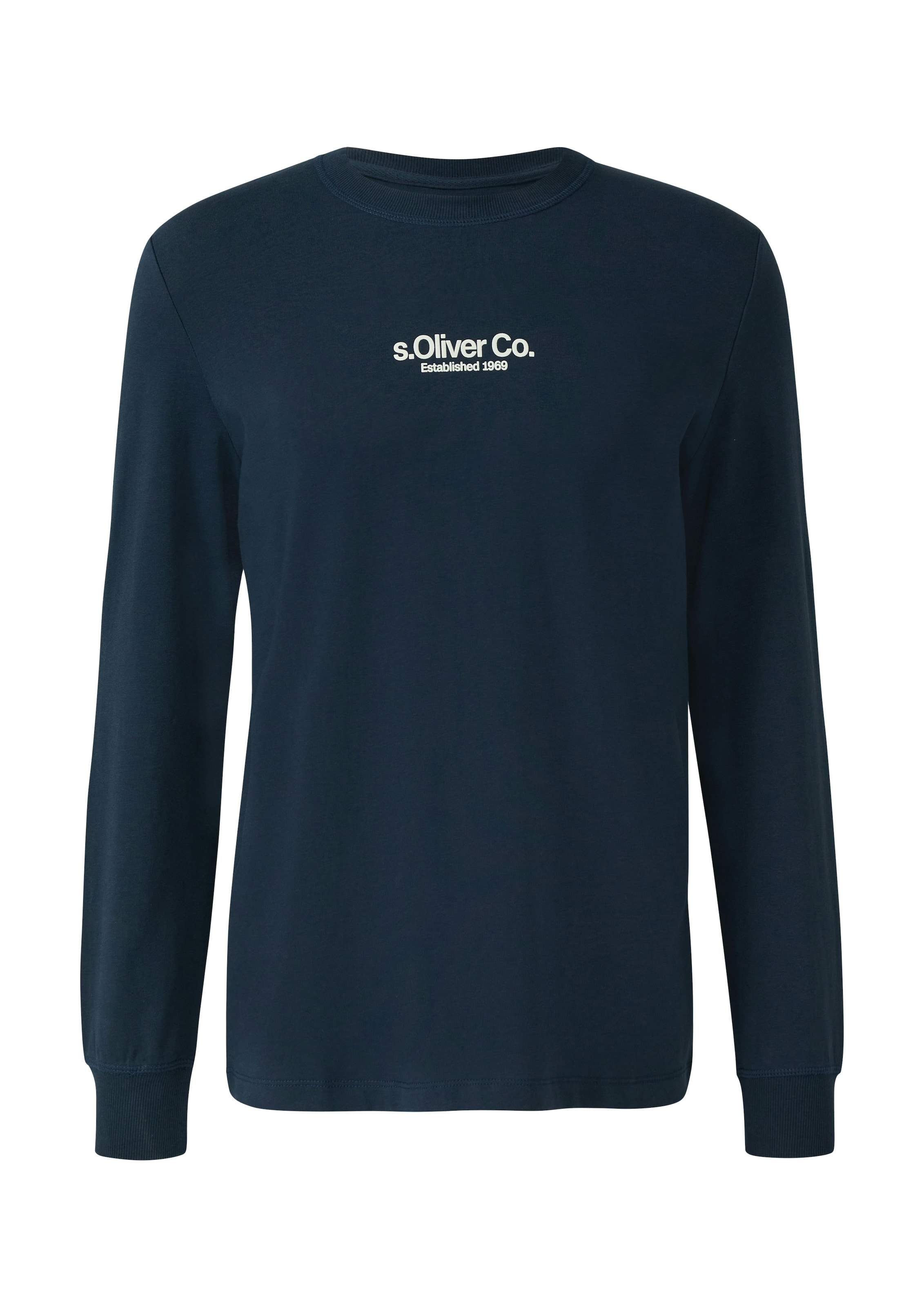 s.Oliver T-shirt à manches longues avec logo et inscription