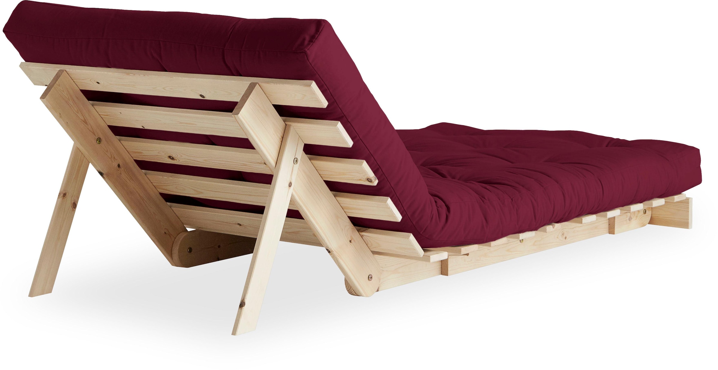 Karup Design Daybett »Daybett Roots Schlafsofa – Gästebett & Sofa aus FSC®-Kiefer«, Inkl. Futonmatratze, in mehreren Grössen & Farben erhältlich