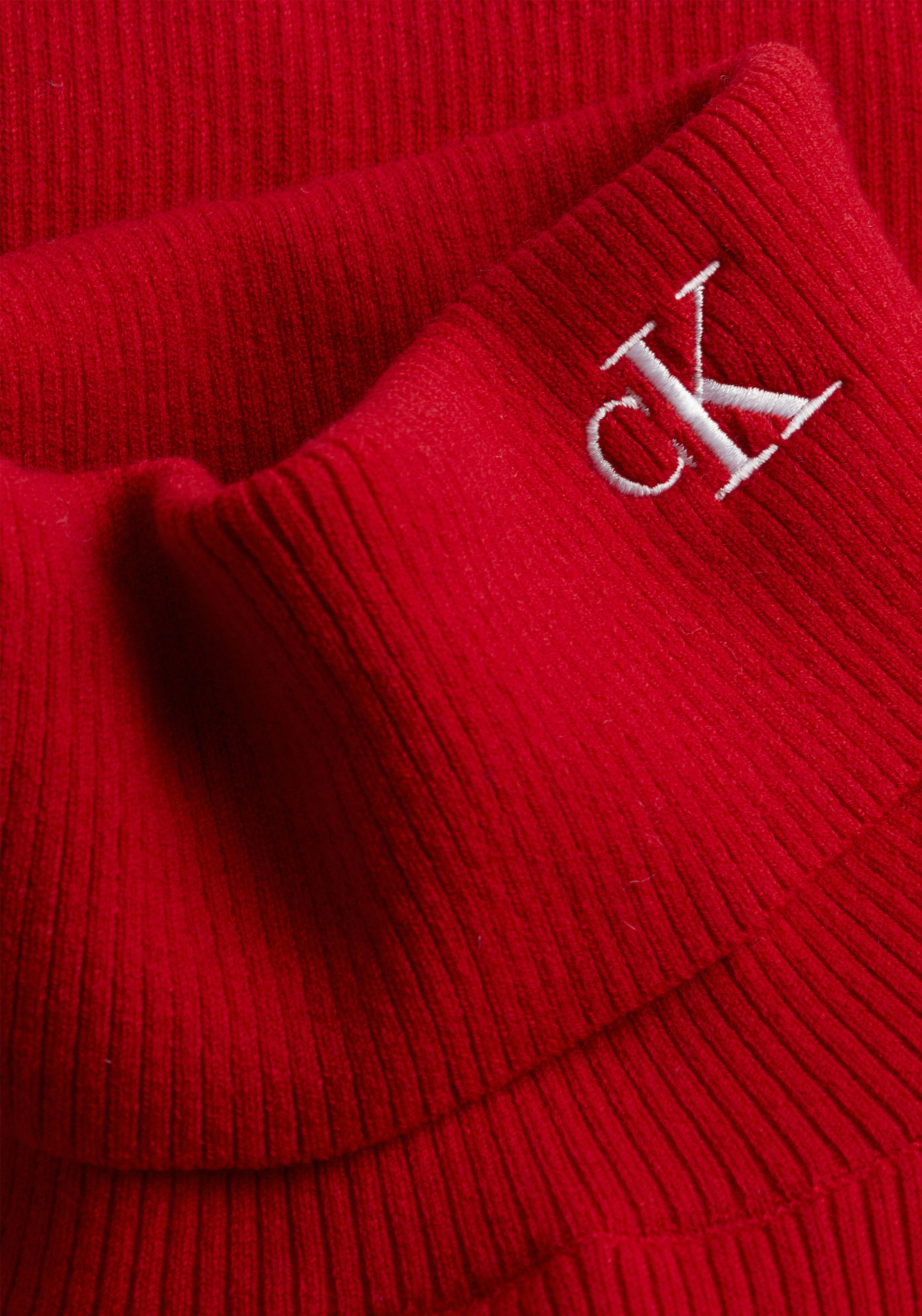 Calvin Klein Jeans Plus Rollkragenpullover »PLUS CK ROLL NECK SWEATER«, mit gesticktem CK Monogramm