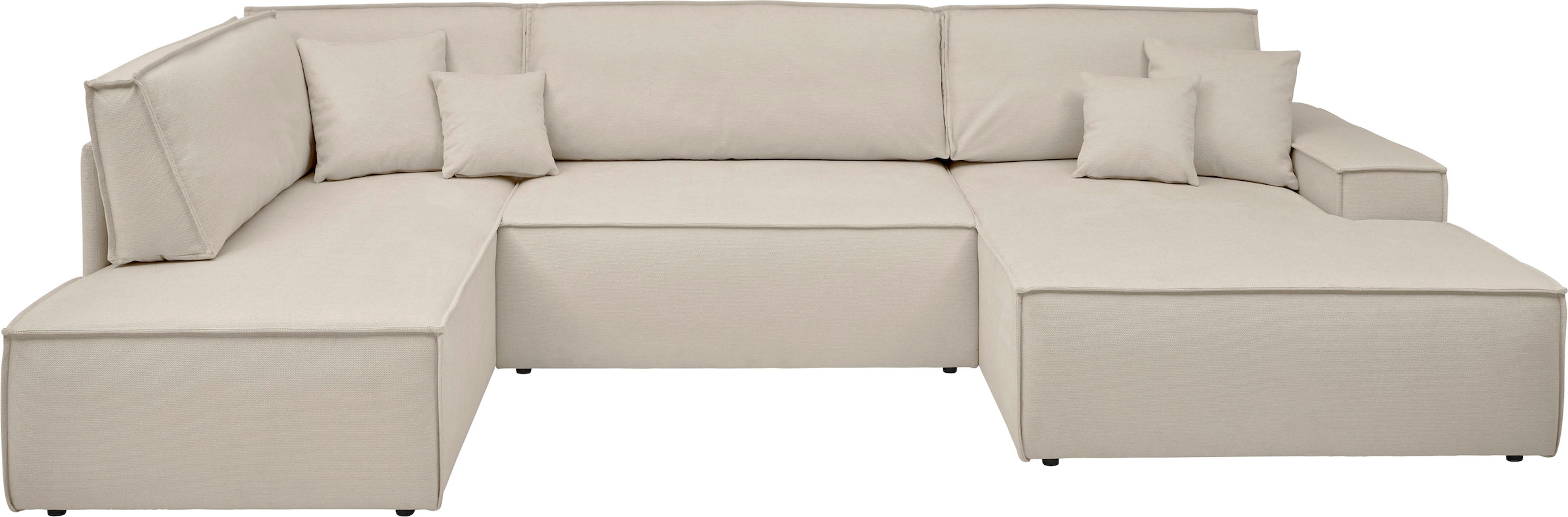 GOODproduct Paysage de salon »FINNLEY U-Form XXL 329 cm - OTTO. Verlässliche Qualität.« Schlafsofa, Bettkasten, in Bouclé, Struktur fein und Mega Cord