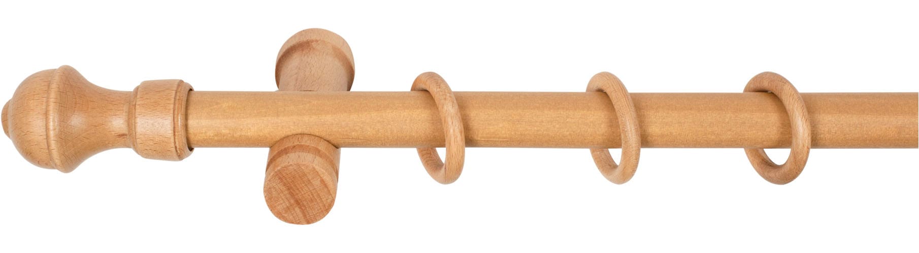 SN DECO GROUP Gardinenstange »Ares« 1 läufig-läufig Fixmass 28 mm, Holz, verschiedene Längen und Farben, Komplettset