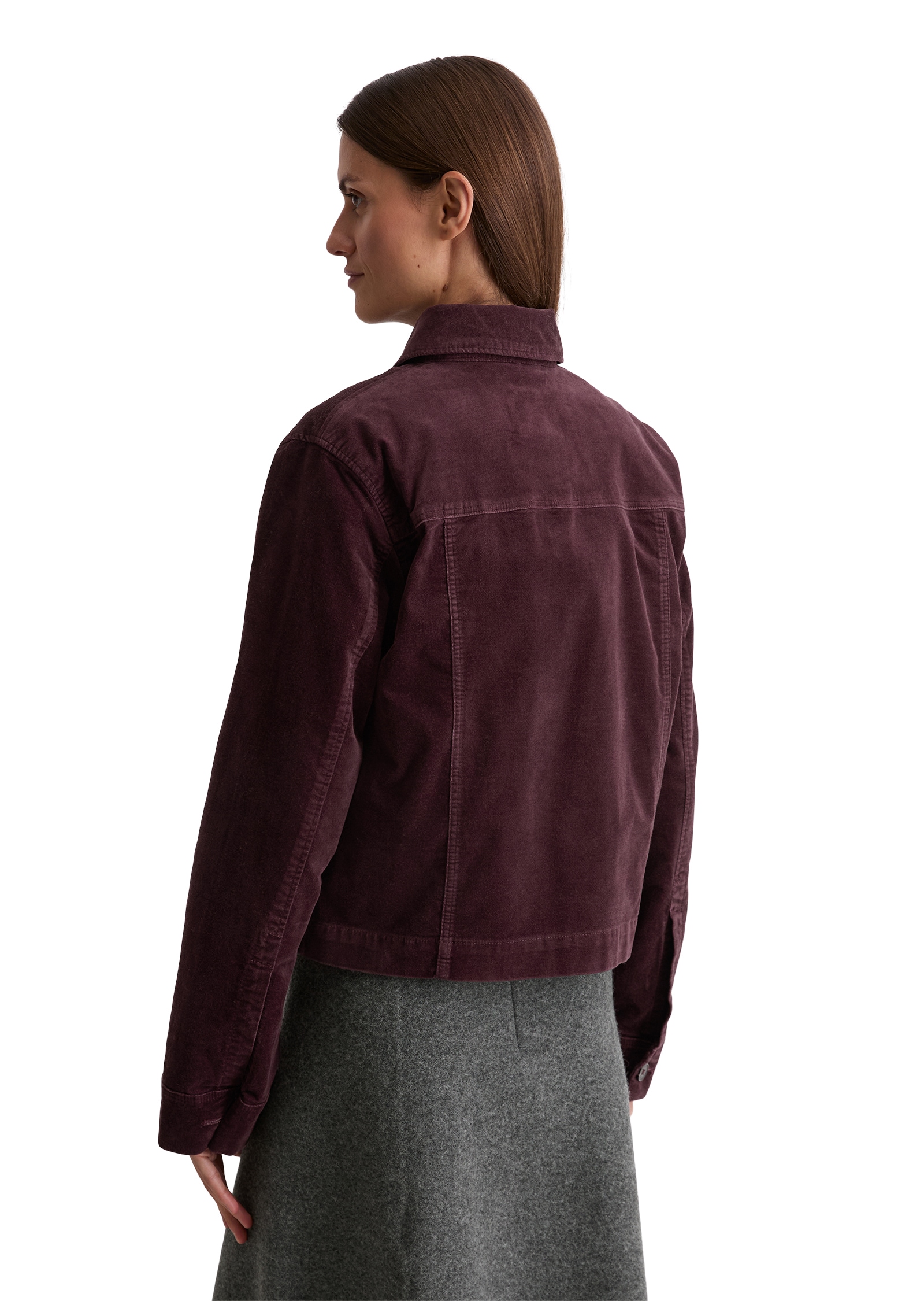 Marc O'Polo Veste courte aus Samt, , regular fit, aus Organic-Cotton-Viskose-Stretch