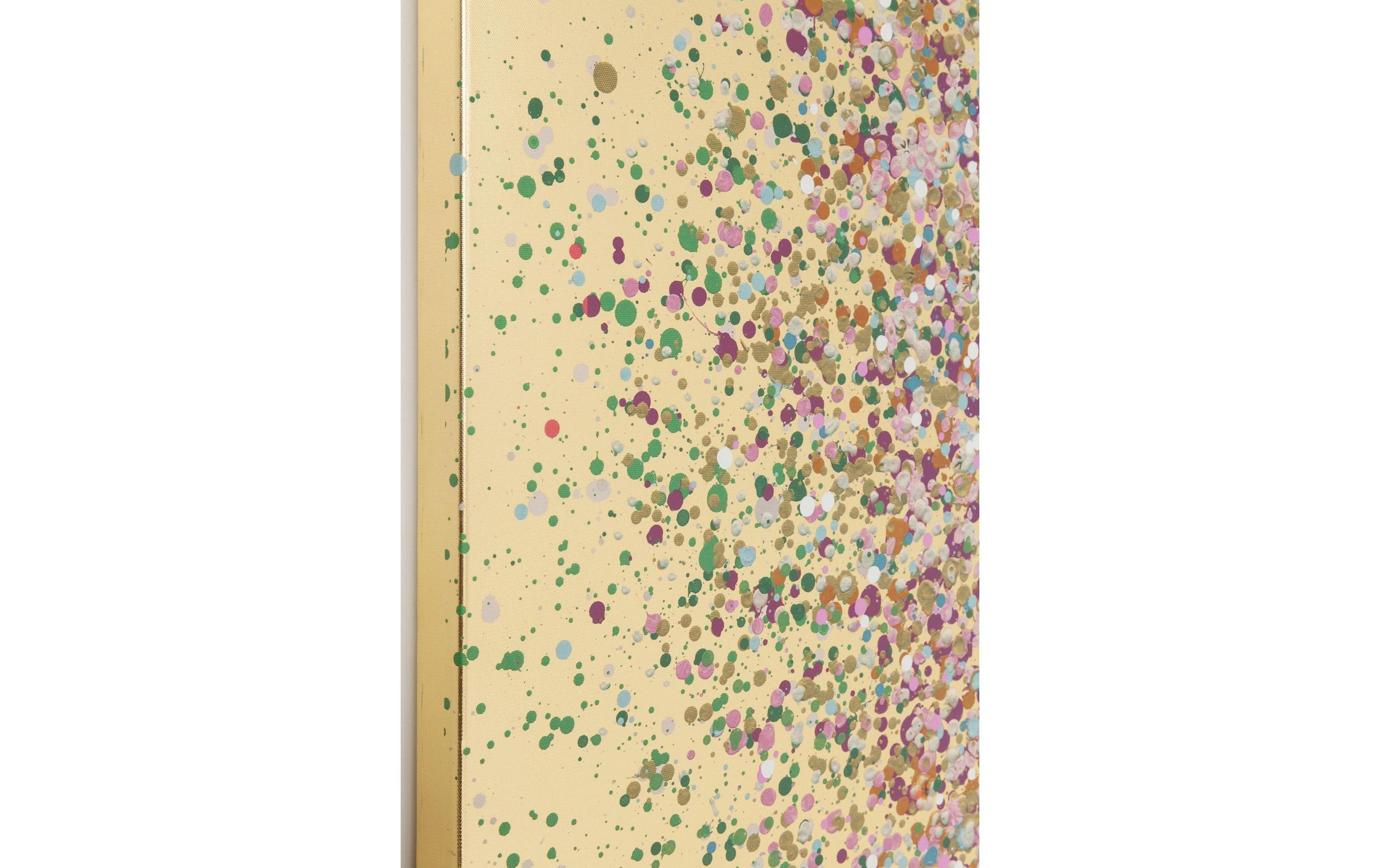 Kare Design Wandbild »Touched Flower Boat 100 x 80 cm, Goldfarben/Pink«