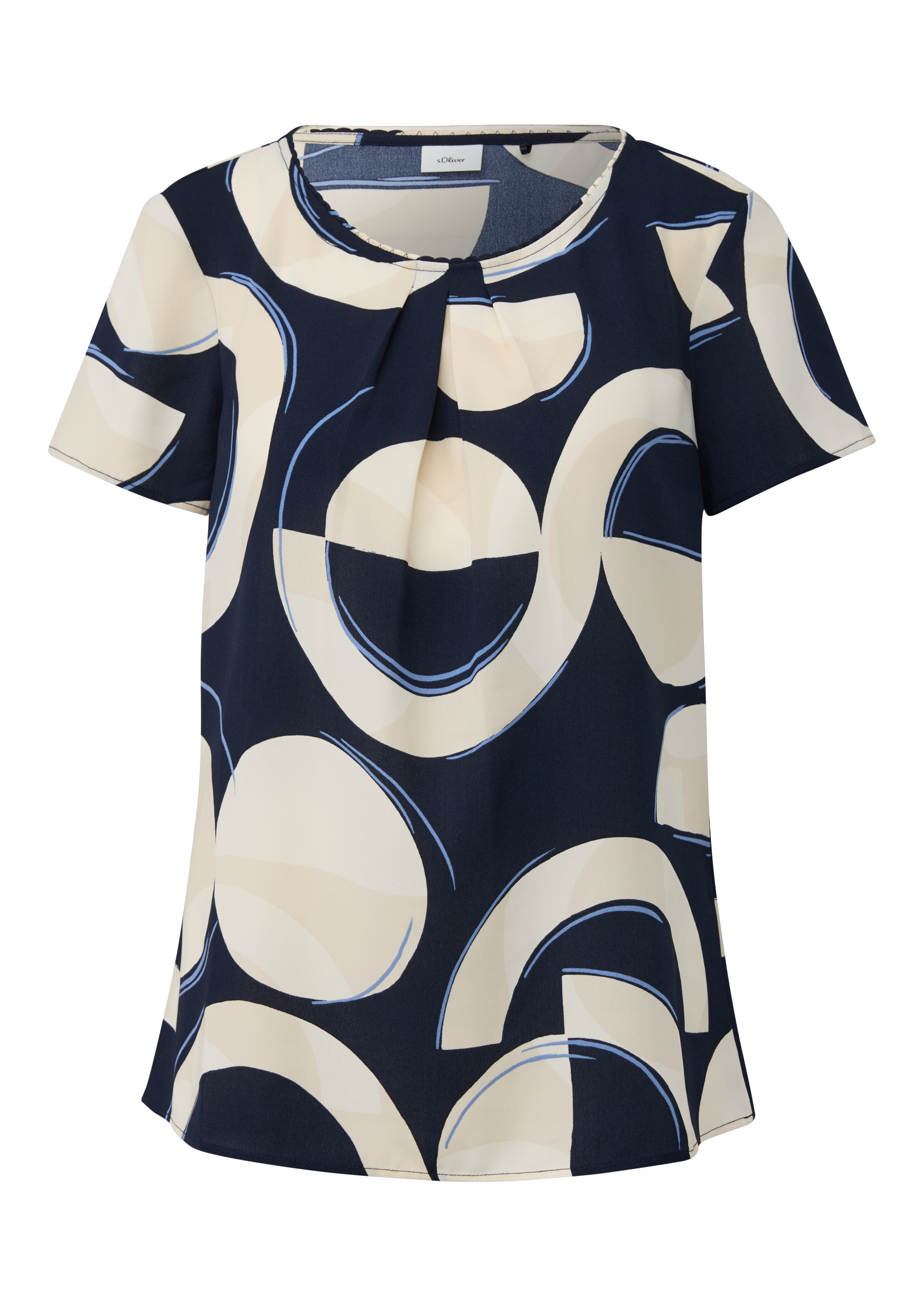 Image of s.Oliver BLACK LABEL Kurzarmbluse mit All-Over Print