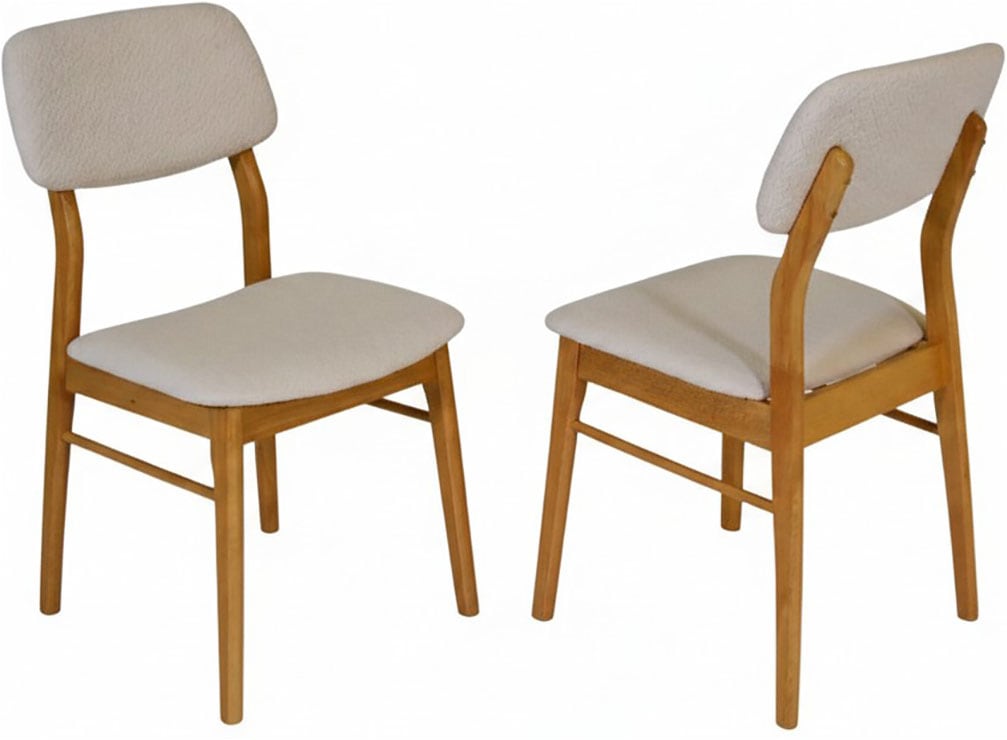Jahnke Esszimmerstuhl »JOY SIT DUO« (Set) Esszimmerstuhl (2er Set), Massivholz, Boucle-Stoff,bis 110kg belastbar