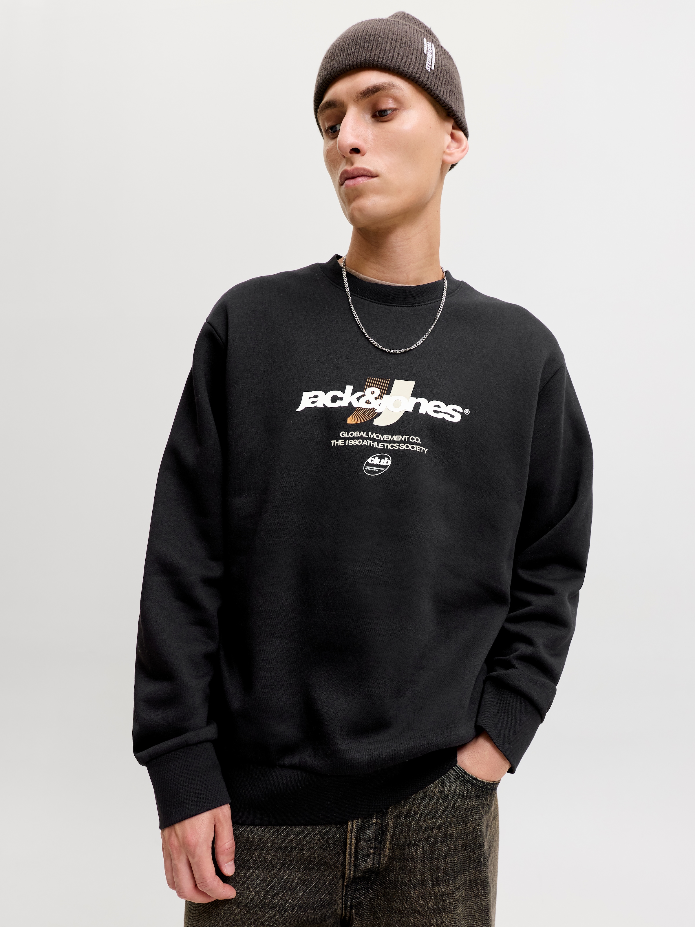 Jack & Jones Sweatshirt »JCOCLUB BRANDING SWEAT CREW NECK«, Baumwollmischung, regular fit
