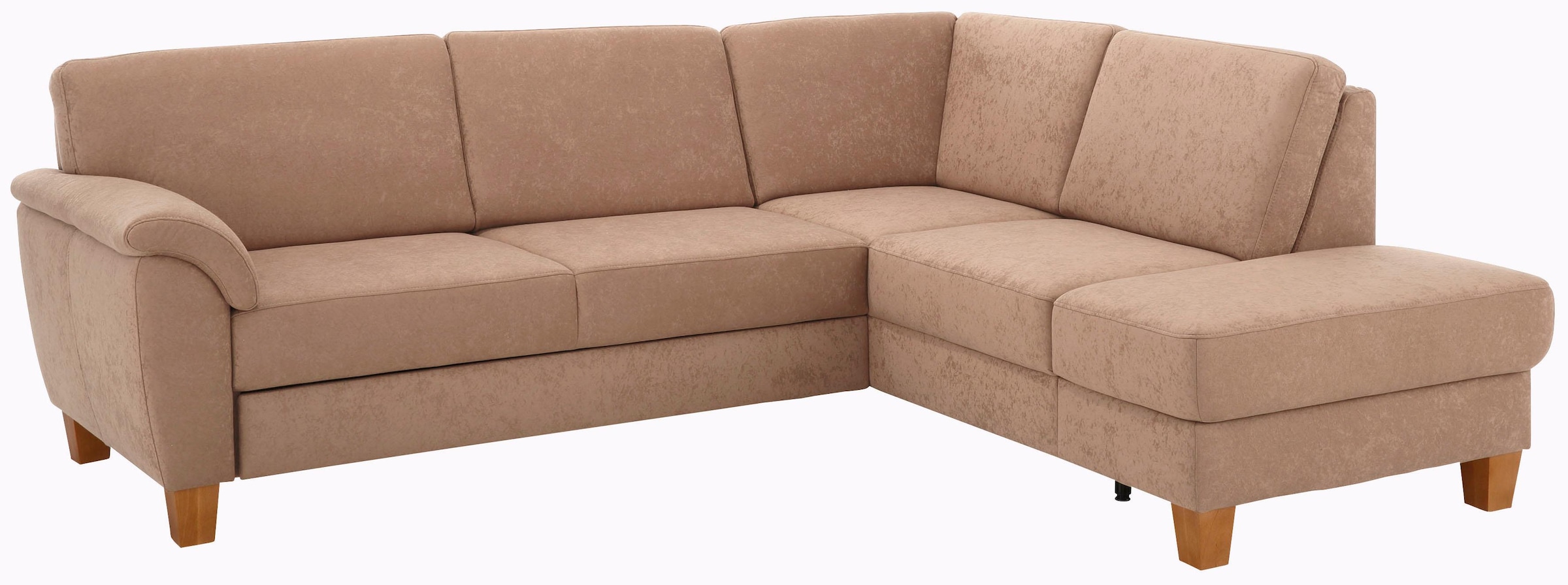 Home affaire Ecksofa »Alta L-Form« mit Federkern und Kontrastnaht, Füsse Buche eichefarben