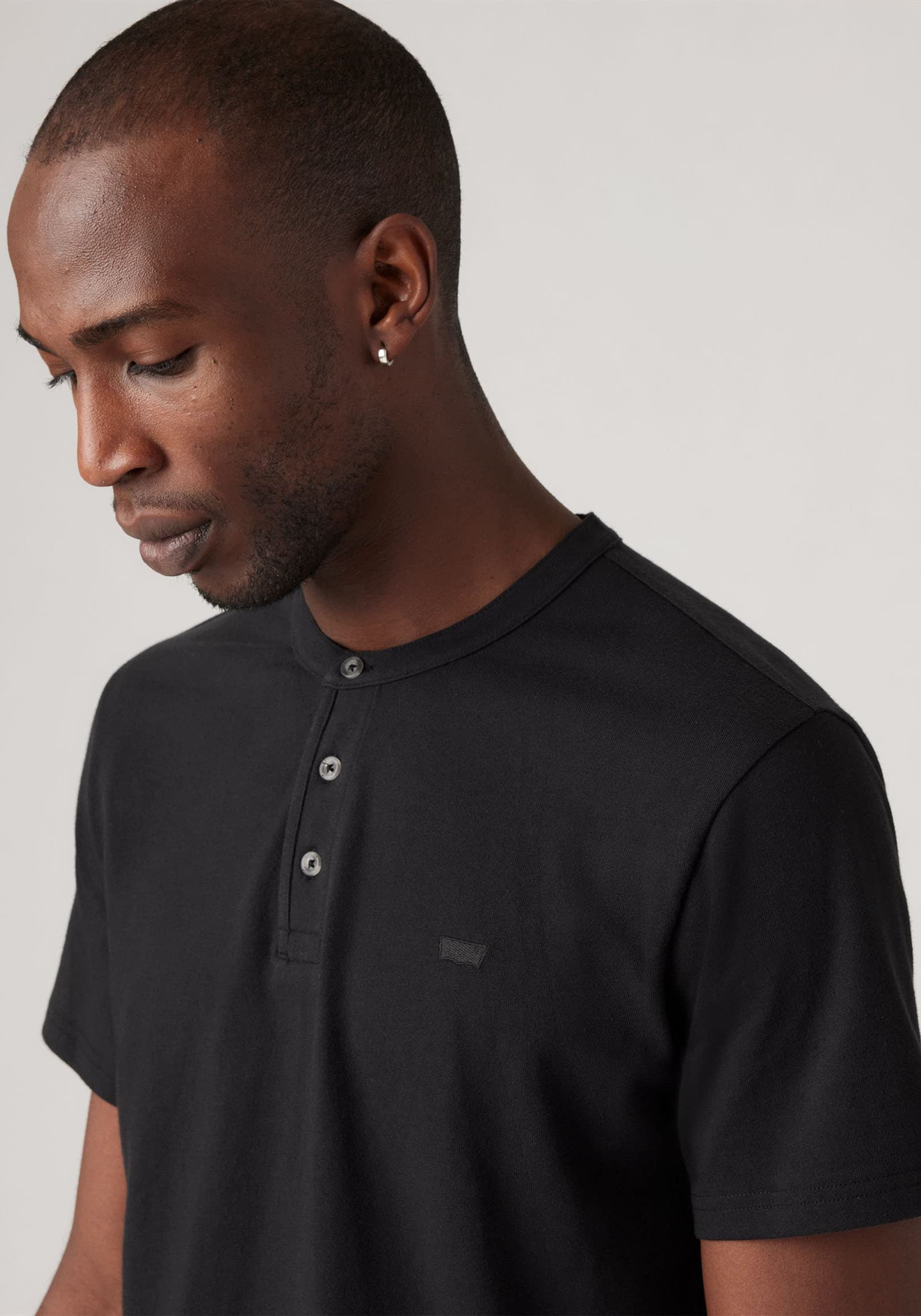 Levi's® Henleyshirt, mit Logo Stickerei