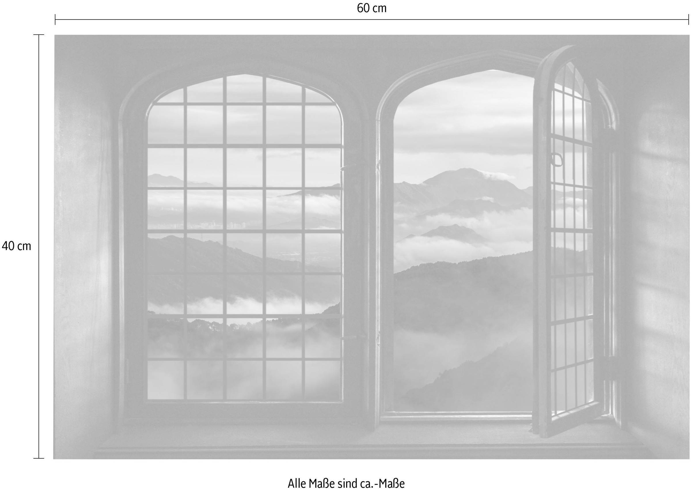 queence Autocollants muraux »Wolkendecke« Wandsticker, Wandbild, selbstklebend, 3D, Fenster