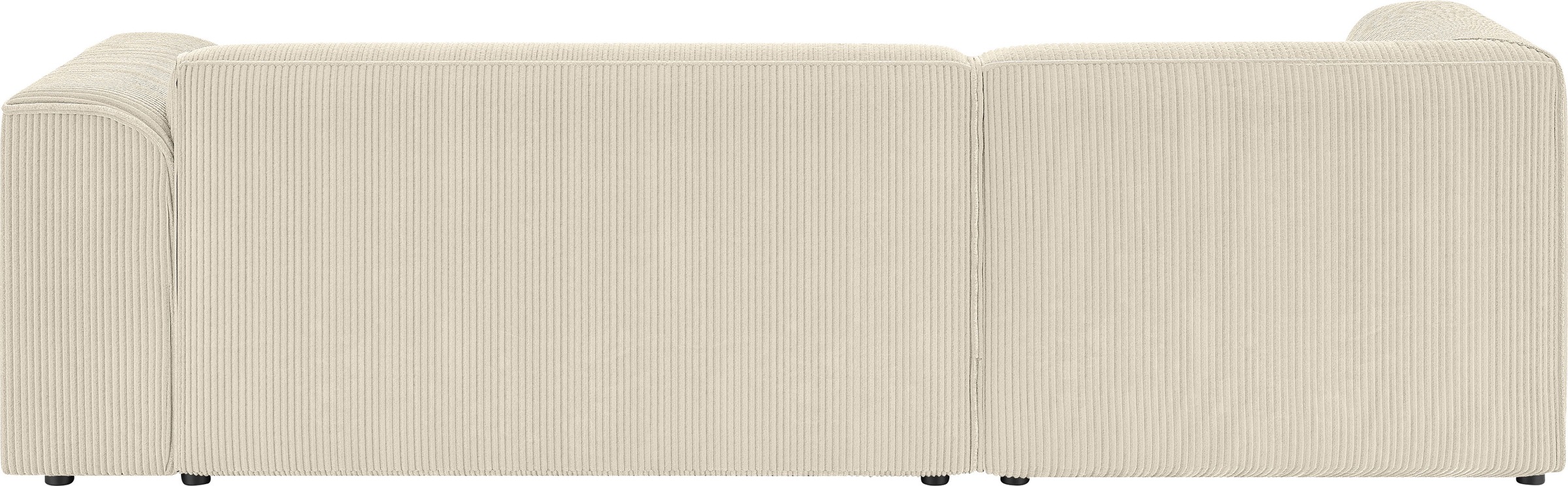 INOSIGN Ecksofa »MERID L-Form (257 cm), zeitlos & stilvolles Design,«, Aufwendig gepolstert, in Cord, Chenille und Struktur