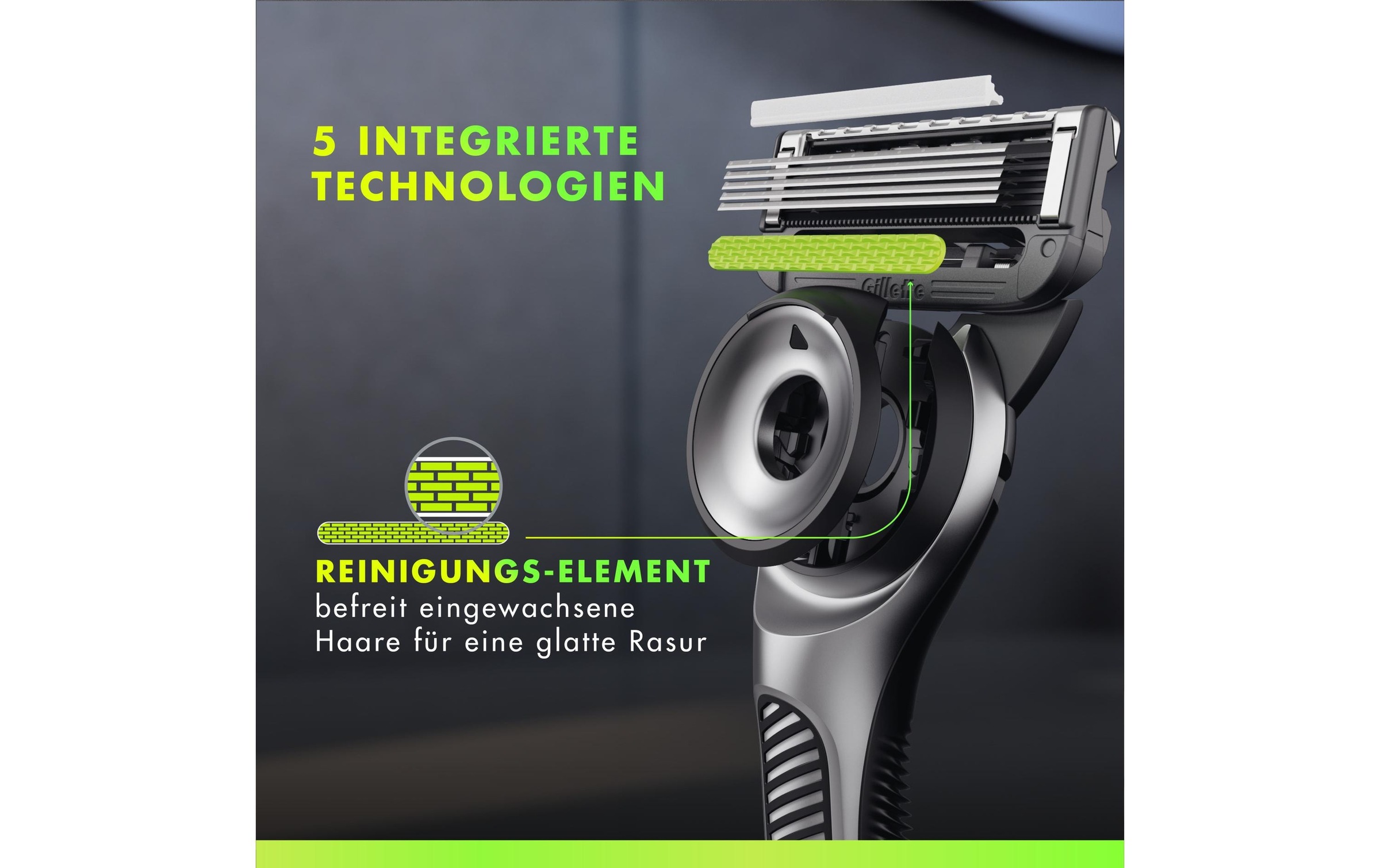 Gillette Nassrasierer »GilletteLabs 5er + Handstück + Wandhalterung«