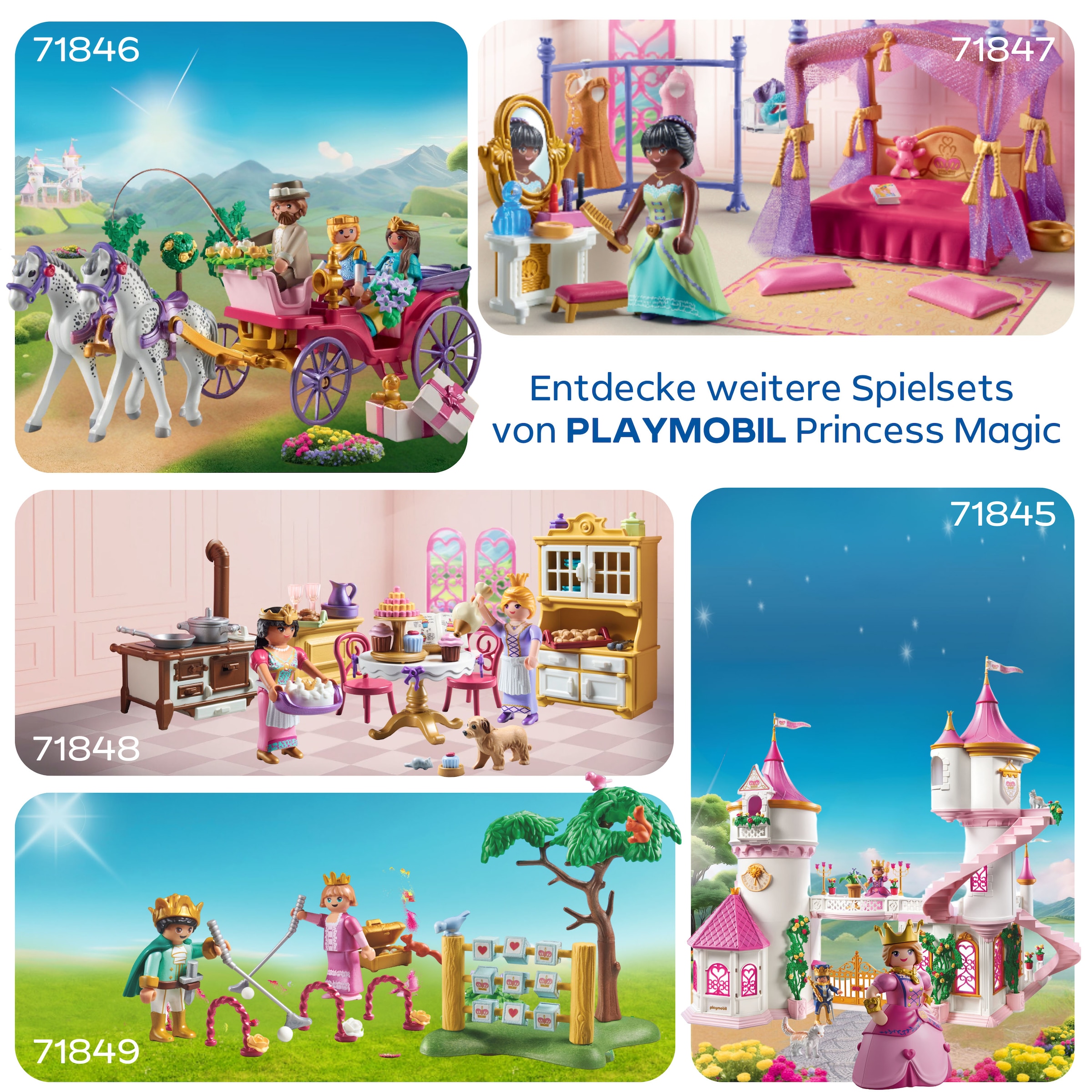 Playmobil® Konstruktions-Spielset »Kutschfahrt mit Prinzessin und Prinz (71846), Playmobil Princess Magic« Made in Europe