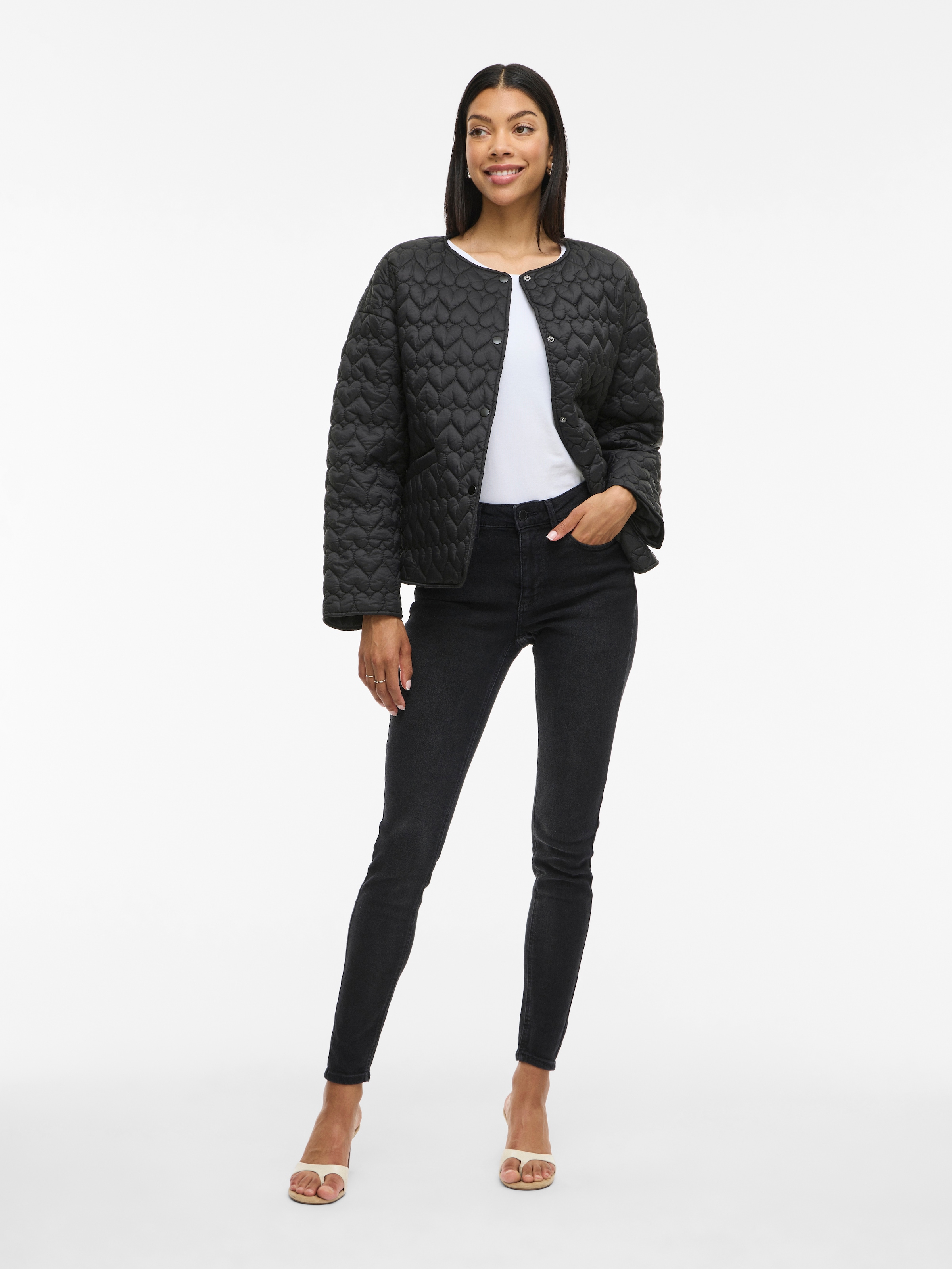 Vila Steppjacke »VISILLA L/S QUILTED JACKET«, ohne Kapuze