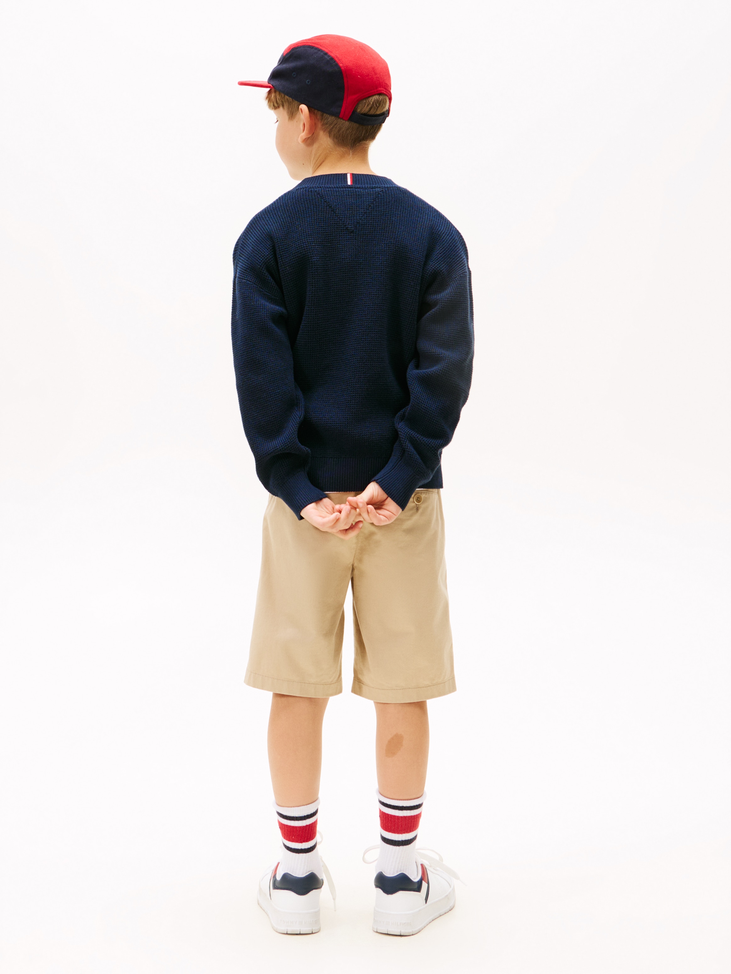 Tommy Hilfiger Rundhalspullover »COTTON TEXTURE SWEATER« für Kinder bis 16 Jahre, Strukturstrick
