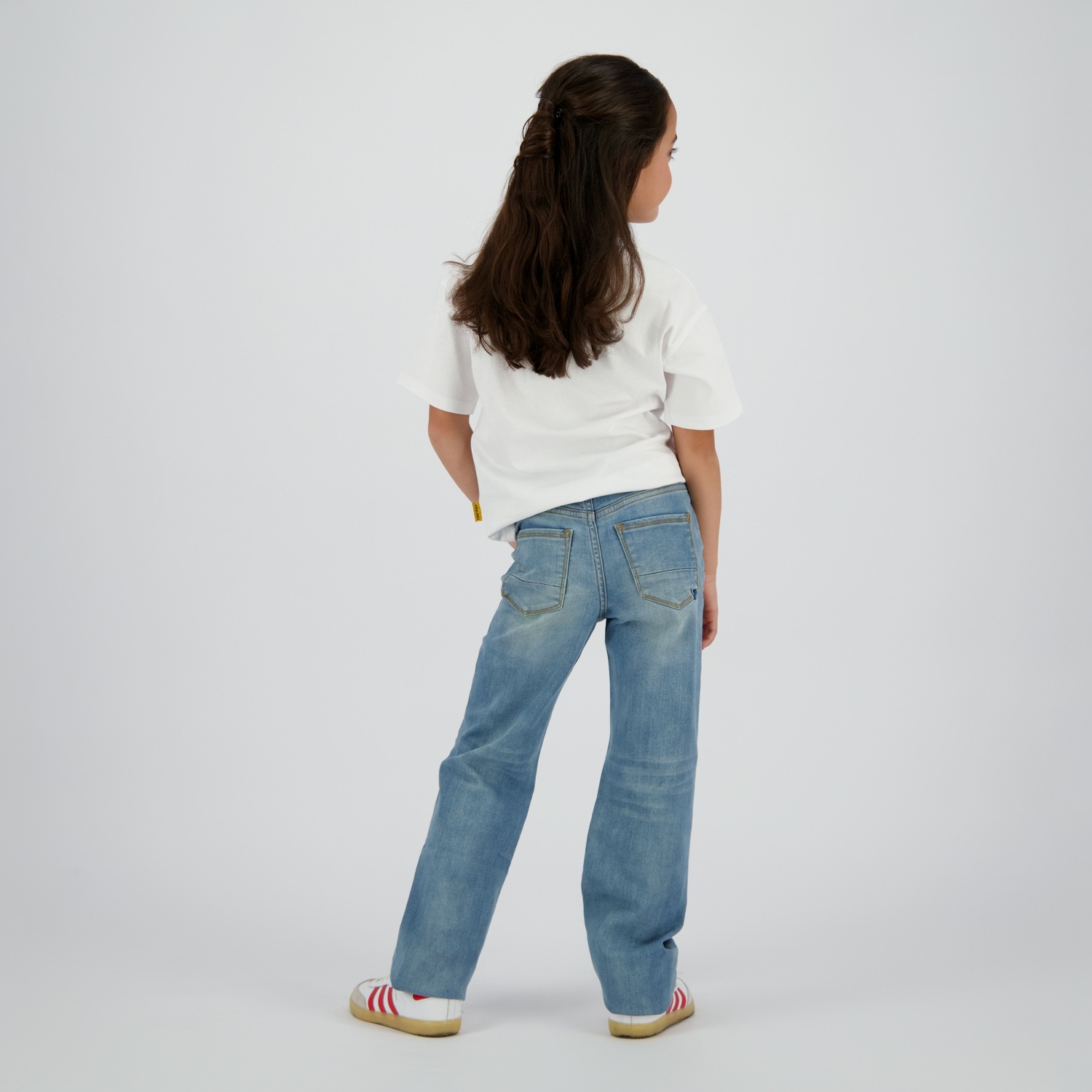Vingino Jeans droit style 5 poches, avec stretch, pour filles