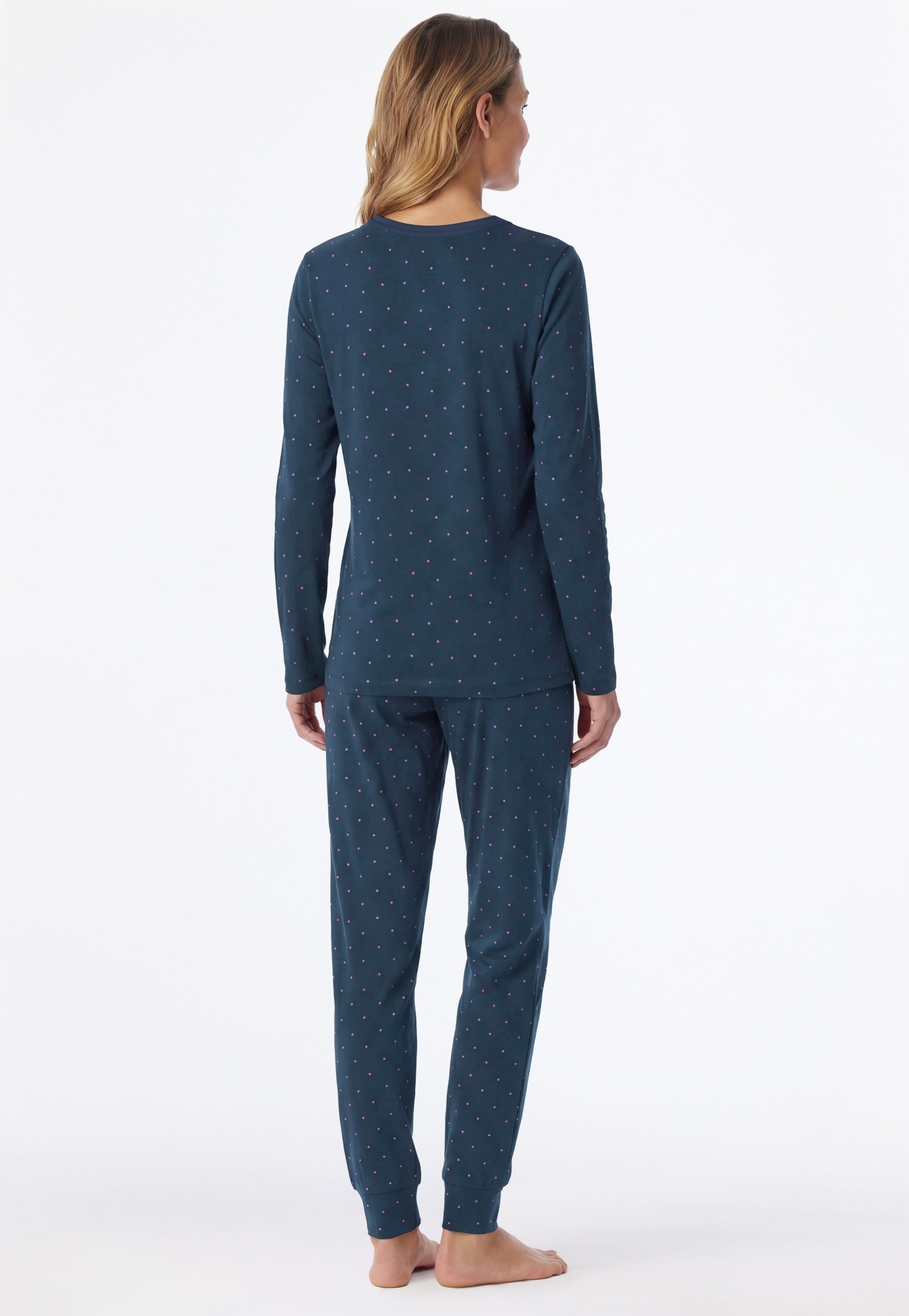 Schiesser Schlafanzug »Casual Essentials« 2tlg., 2 mit eingefasster, runder Halsausschnitt