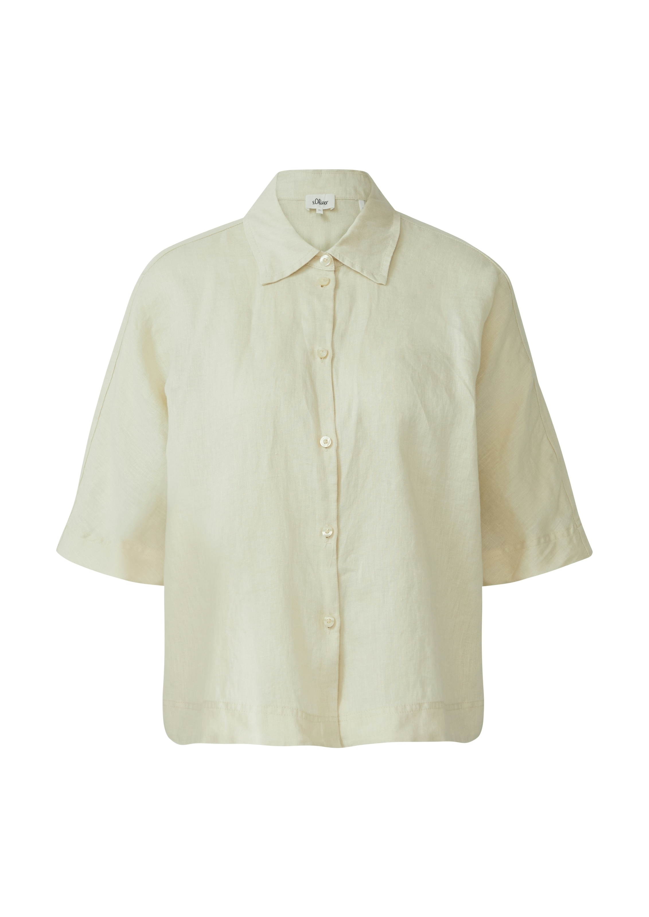s.Oliver Blouse chemise avec patte de boutonnage et col chemisier