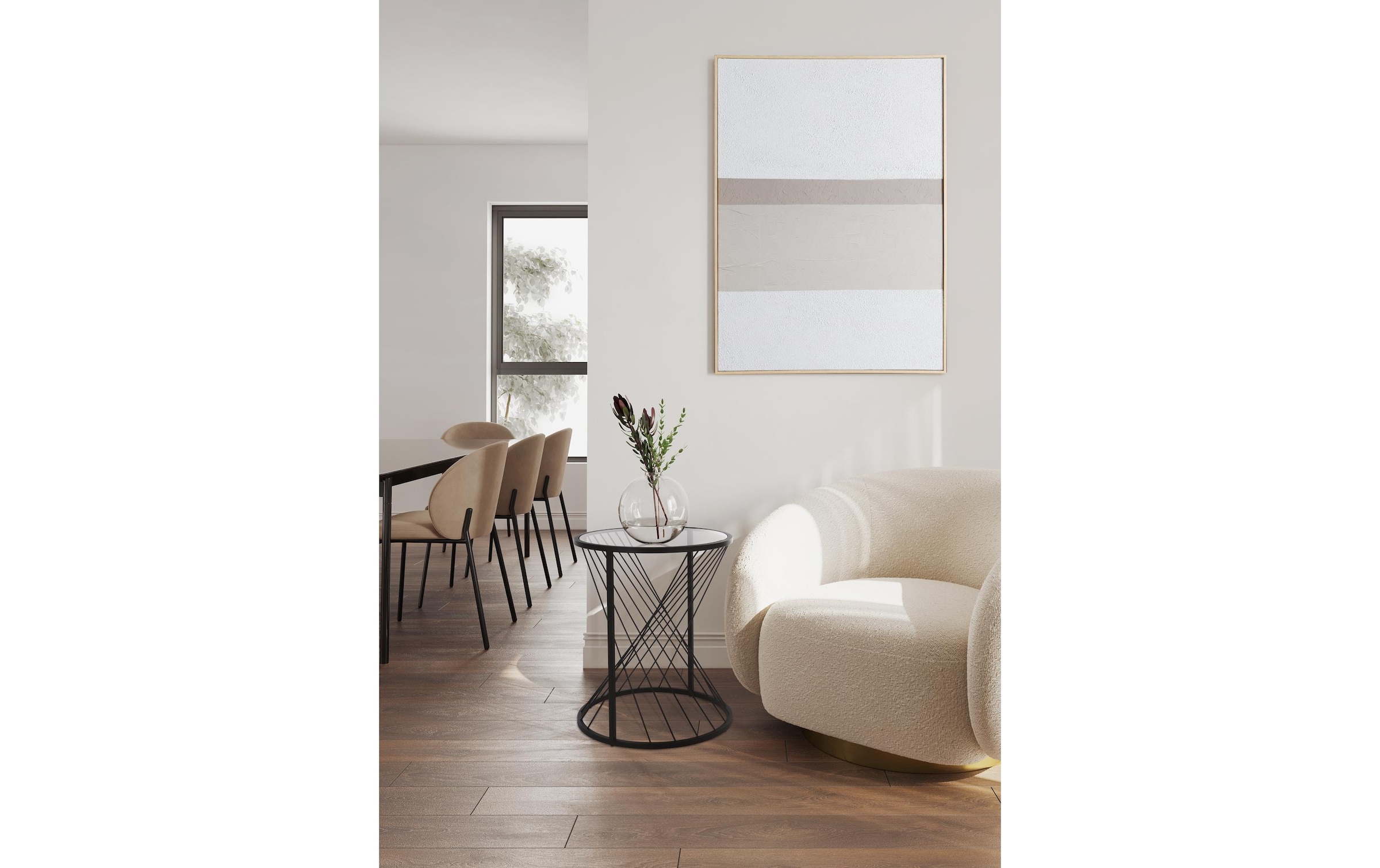 EGLO Beistelltisch »Otawara Ø 46 x 55 cm Schwarz«