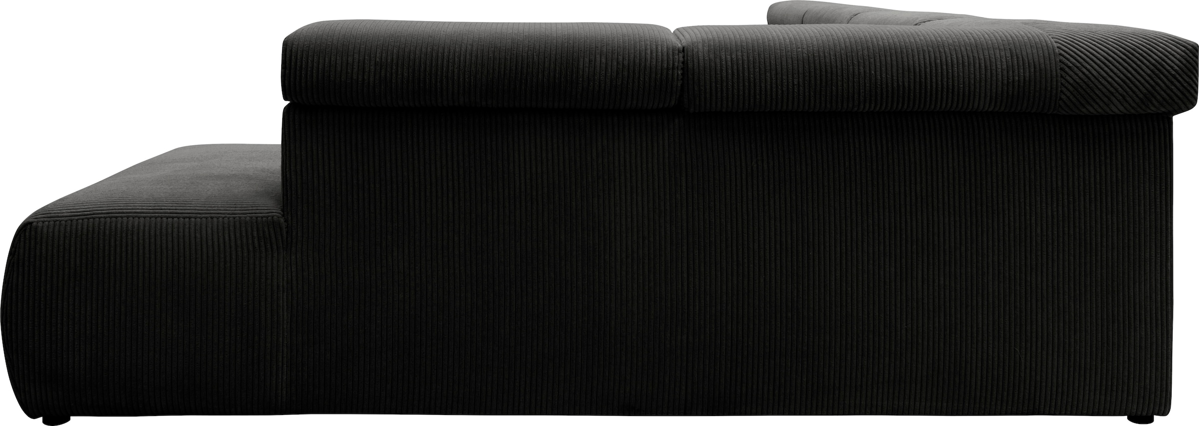 DOMO collection Wohnlandschaft »Brandon viele Bezugsarten, auch in Cord und Leder, incl. Nierenkissen«, mit Kopfteilverstellung, wahlweise Sitztiefenverstellung, U-Form