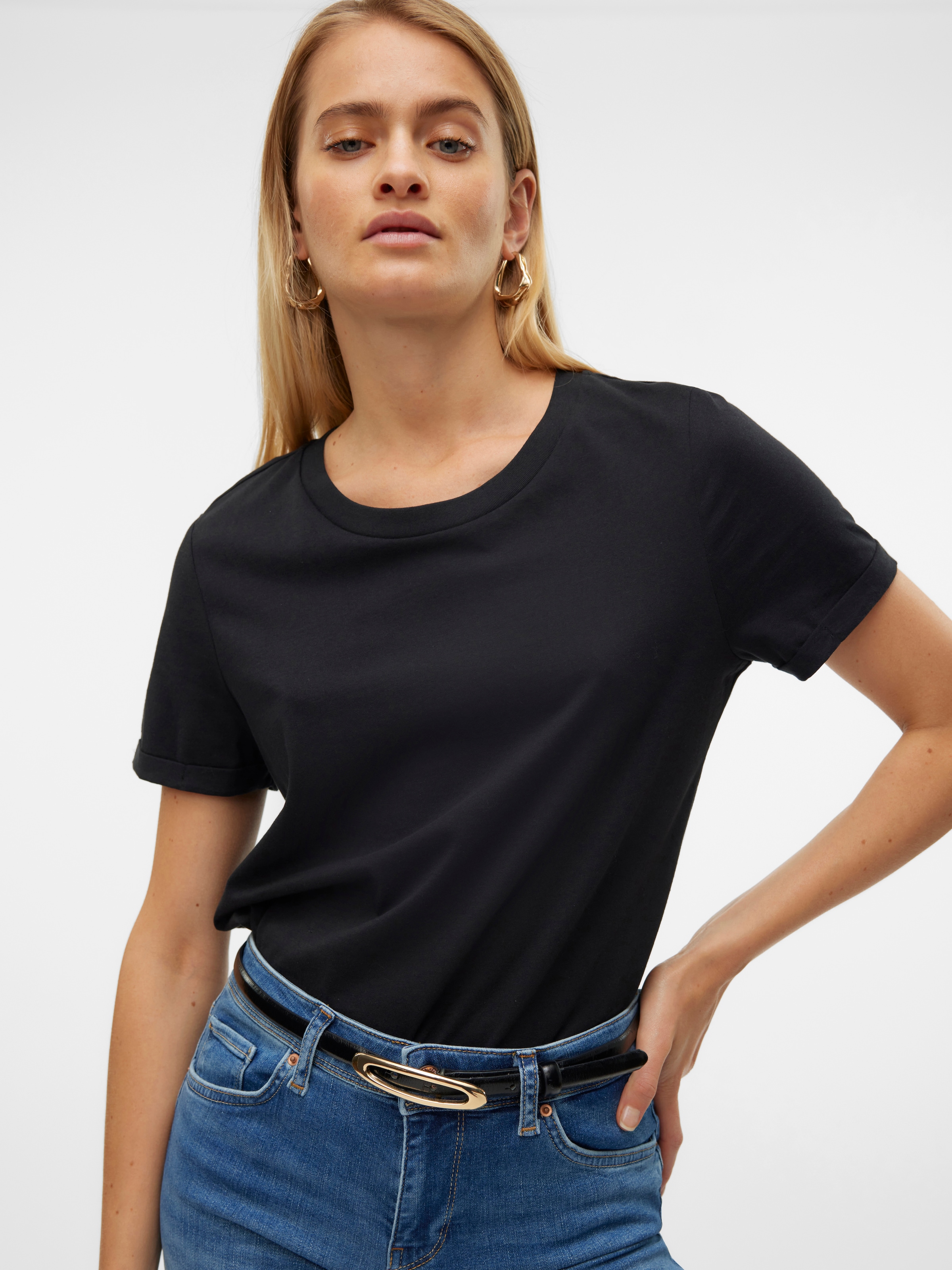 Image of Vero Moda Kurzarmshirt "VMPAULA S/S T-SHIRT NOOS" Baumwolle, regular fit