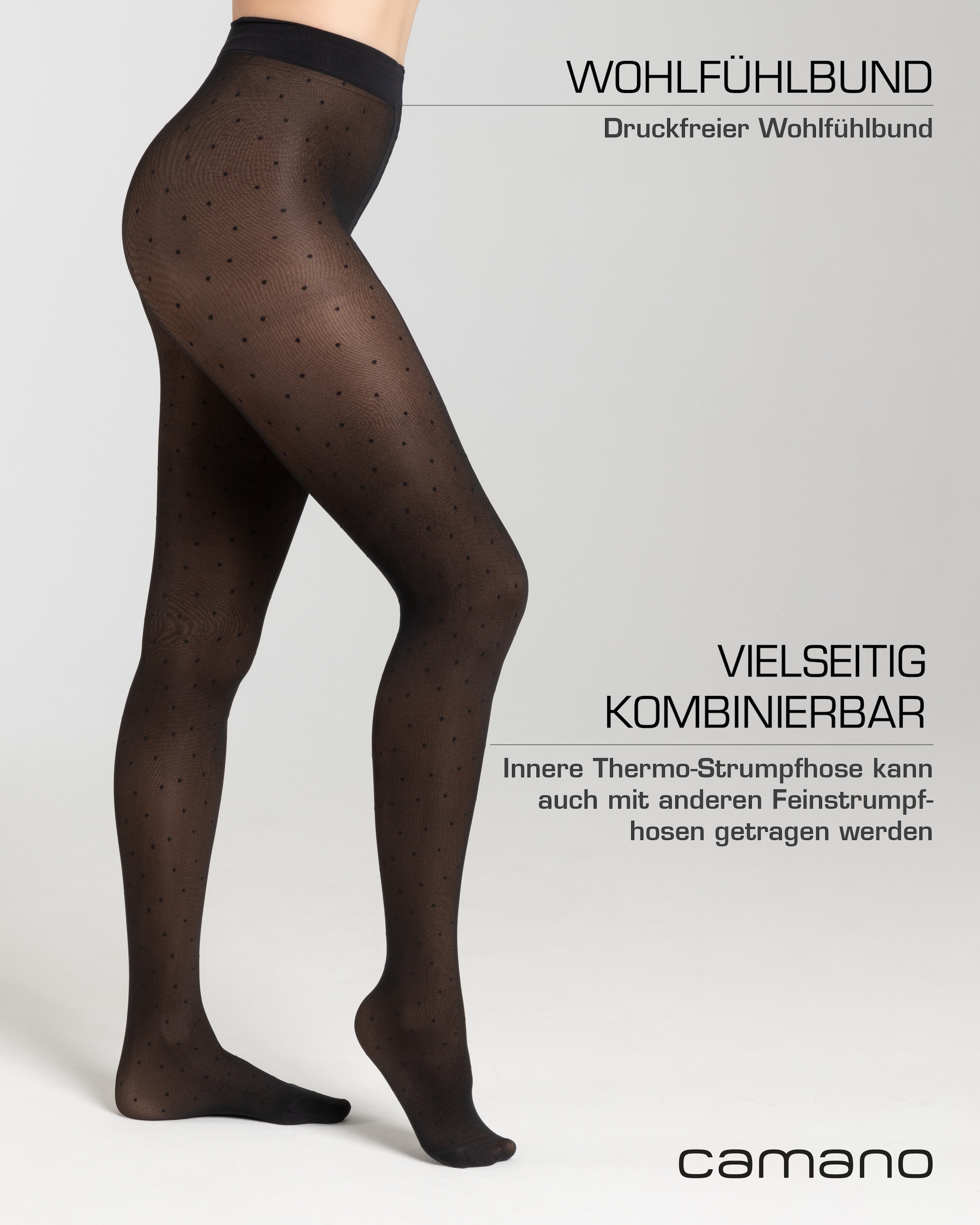 Camano Thermostrumpfhose »comfort«, 80 DEN Strumpfhosen mit transparenter 20 DEN Optik