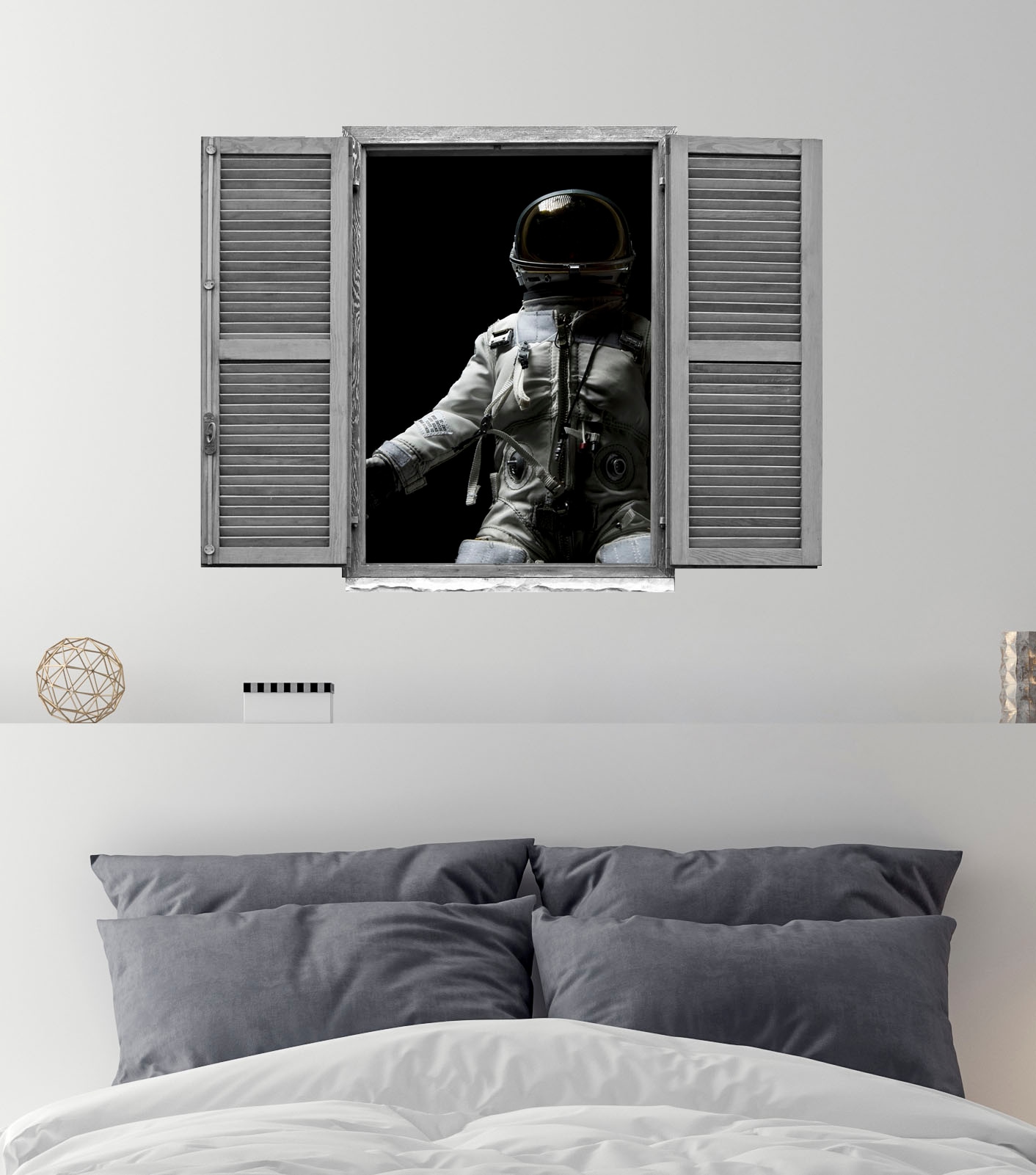 queence Wandtattoo »Astronaut« Wandsticker, Wandbild, selbstklebend, 3D, Fenster