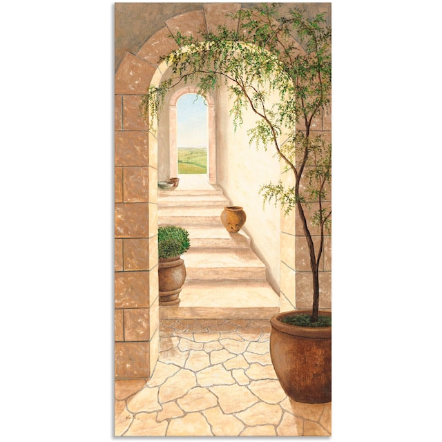 Artland Wandbild »Toskanischer Durchgang«, Fenster & Türen, (1 St.), als  Alubild, Leinwandbild, Wandaufkleber oder Poster in versch. Grössen günstig  kaufen