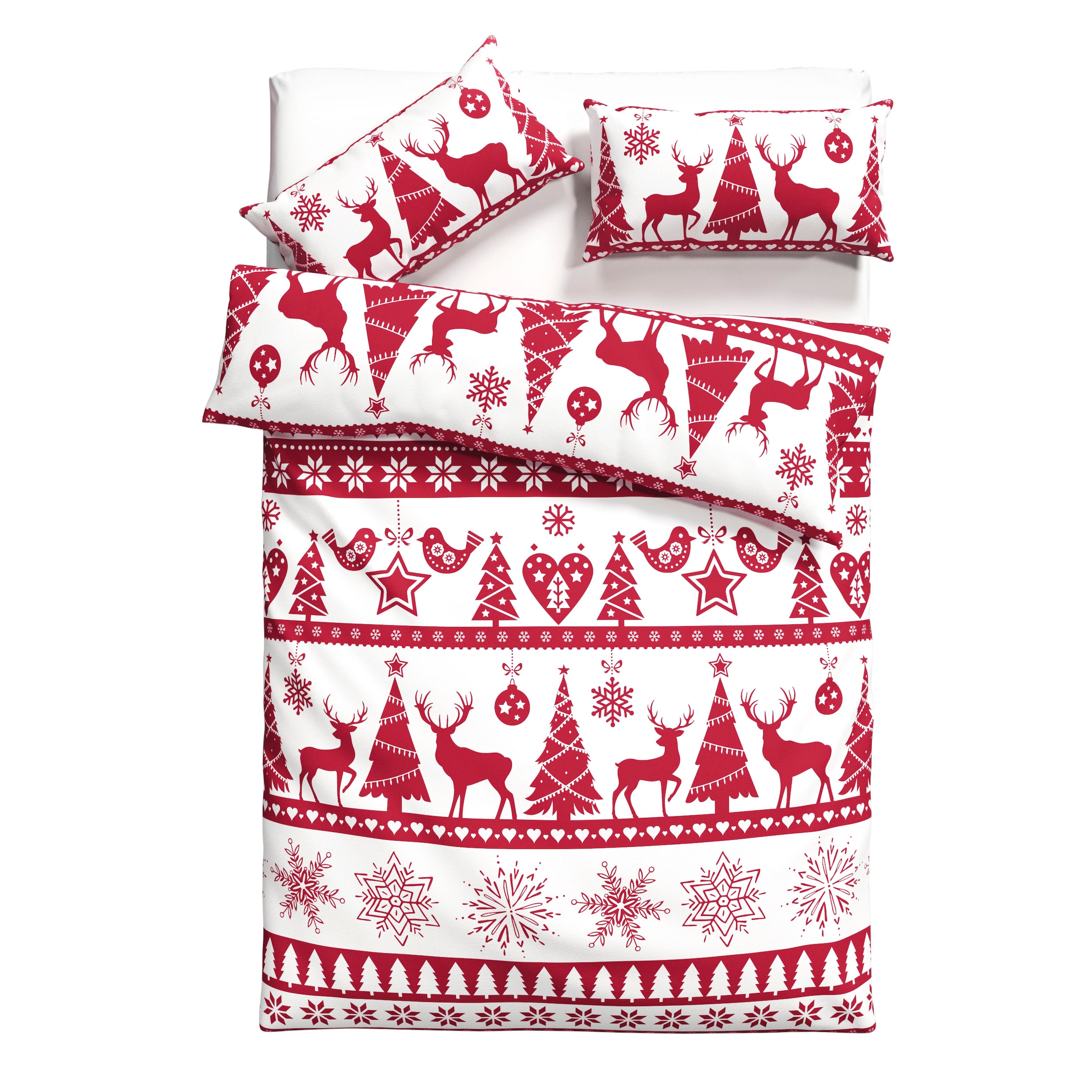 GOODproduct Bettwäsche »Sindbad in Gr. 135x200 oder 155x220 cm, ideal für Weihnachten« 2 tlg. Weihnachtsbettwäsche, Winter