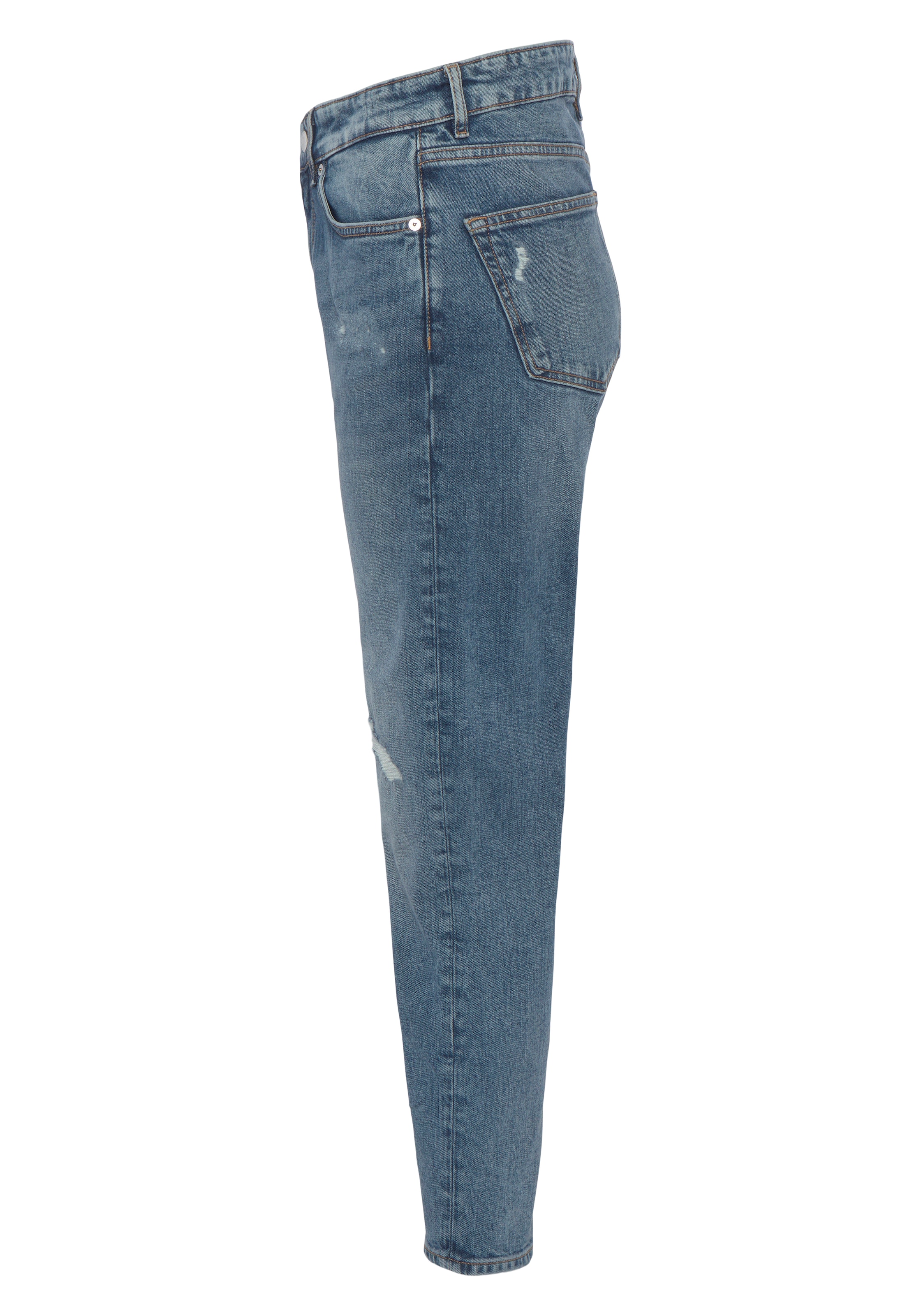 BOSS ORANGE Stretch-Jeans »Elsa Mid Rise Mid Waist, mittlere Leibhöhe Premium Denim Jeans«, im stonewashed Look