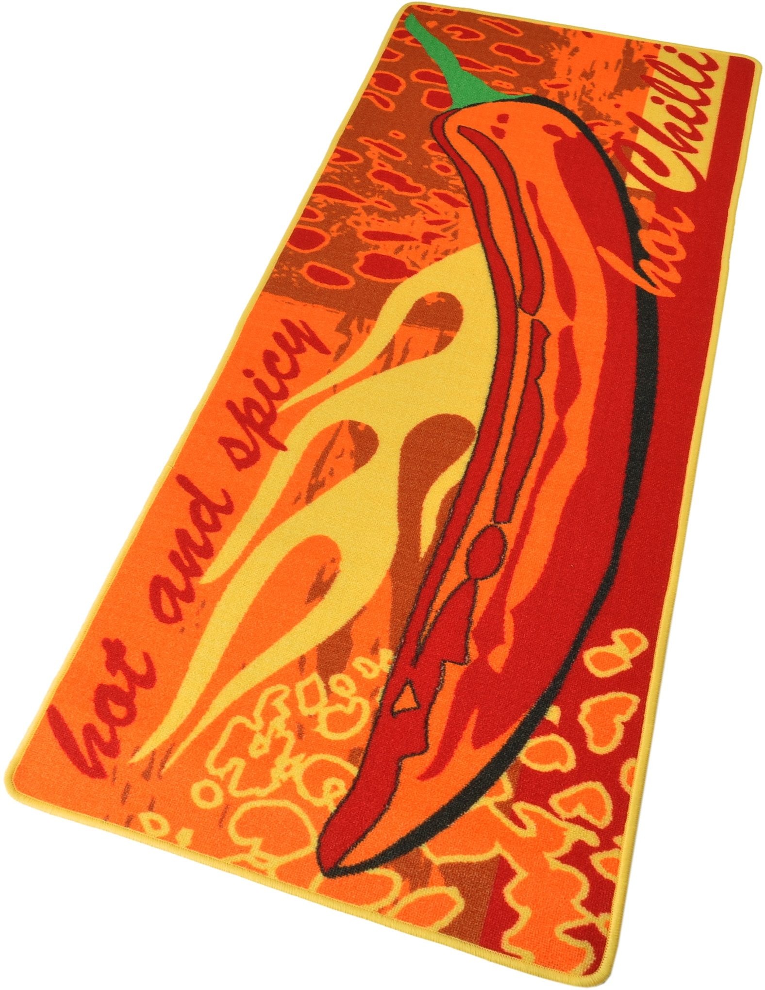 Image of HANSE Home Küchenläufer »Hot Chilli«, rechteckig, 8 mm Höhe, Kurzflor, rutschhemmend, Feueriges Design, Teppich-Läufer, Getuftet, Robust, Pflegeleicht, Küche, Schriftzug, Gewürz bei Ackermann Versand Schweiz