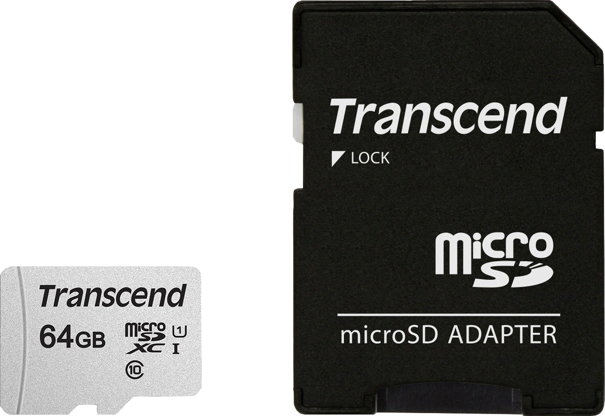 Image of Transcend Speicherkarte »microSDXC/SDHC 300S mit Adapter« bei Ackermann Versand Schweiz