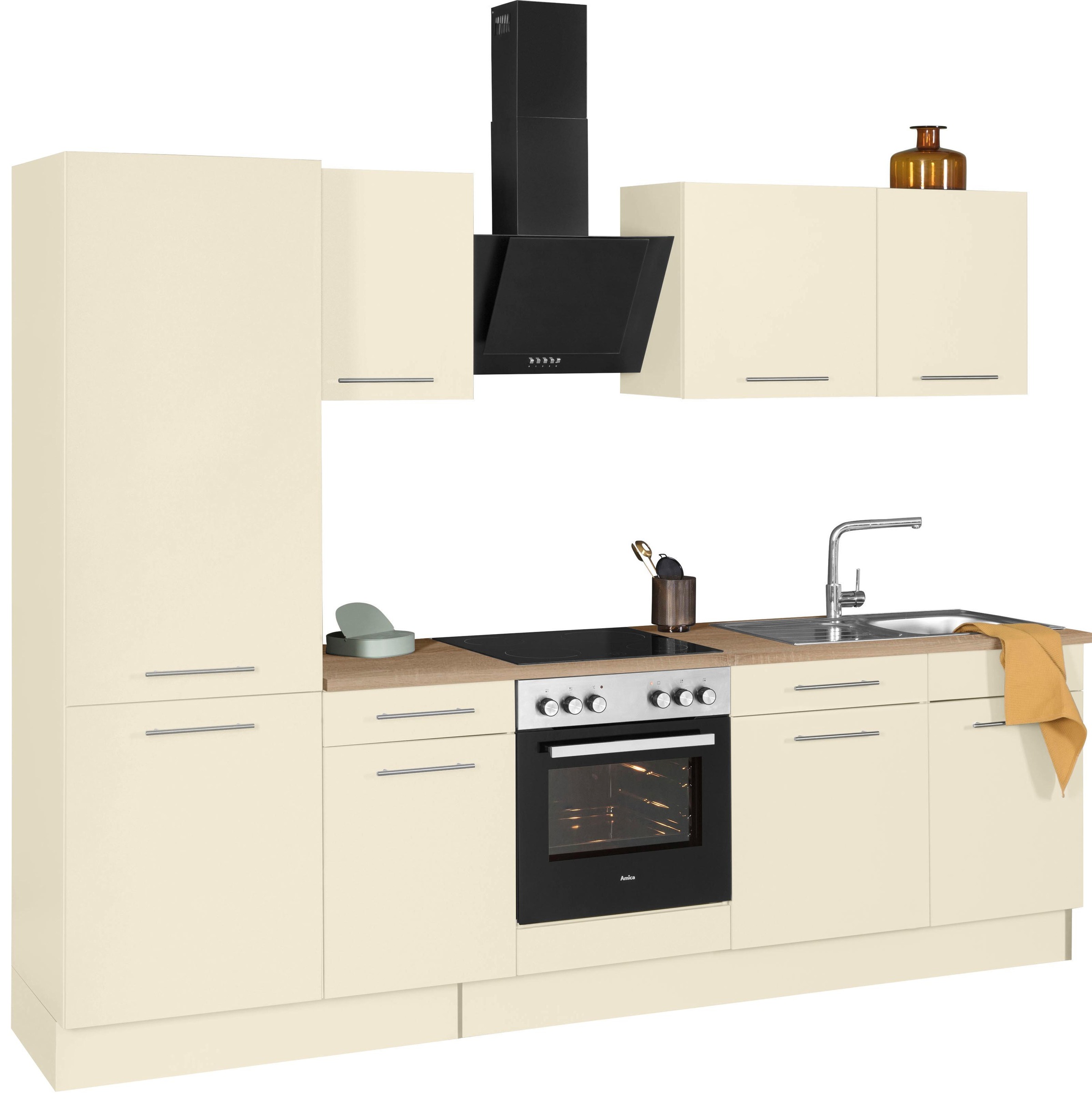 wiho Küchen Küchenzeile »Ela«, Breite 280 cm, Soft-Close-Funktion, höhenverstellbare Füsse