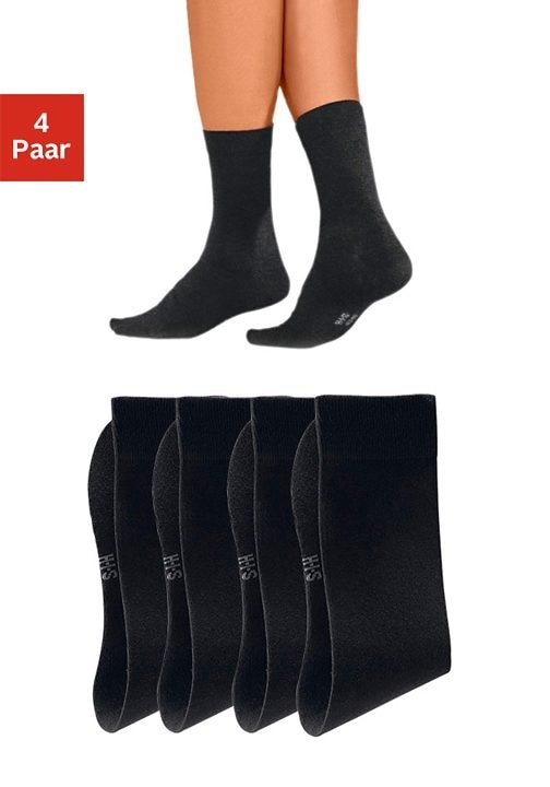 Image of H.I.S Basicsocken Packung, 4 Paar tlg. mit hohem Baumwollanteil