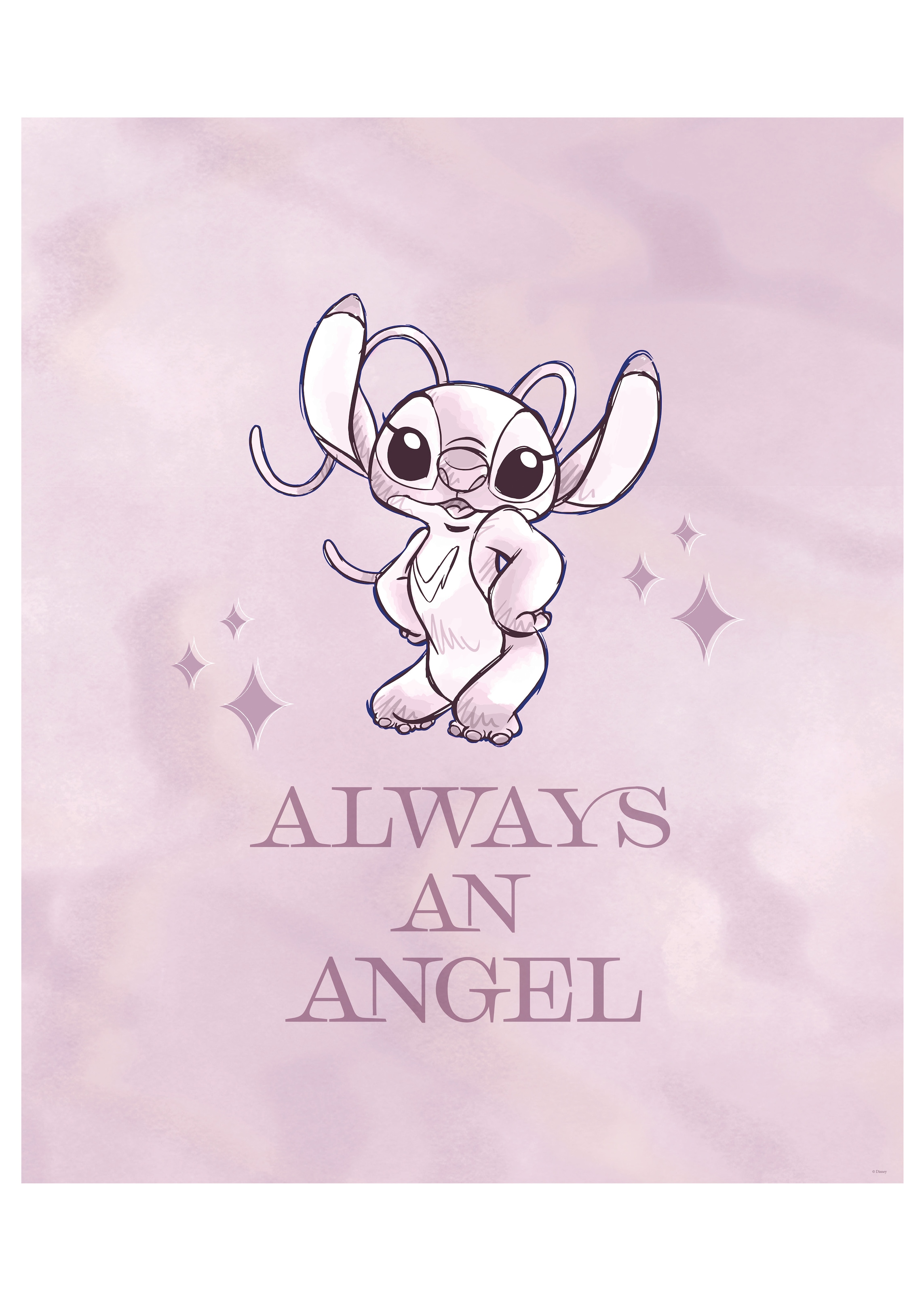 Komar Bild »Stitch Always an Angel« Disney 1 Stk. tlg. Wandbild zur Dekoration im Kinderzimmer - ohne Rahmen