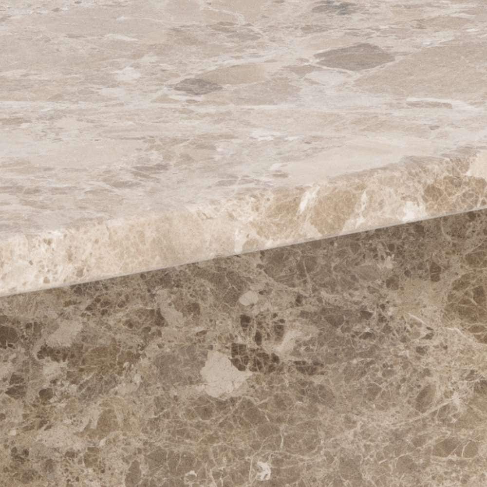 ACTONA GROUP Couchtisch »Vega« Couchtisch,  V-förmig Gestell ,matt Latte lackiert Marmor, 90x90x42 cm