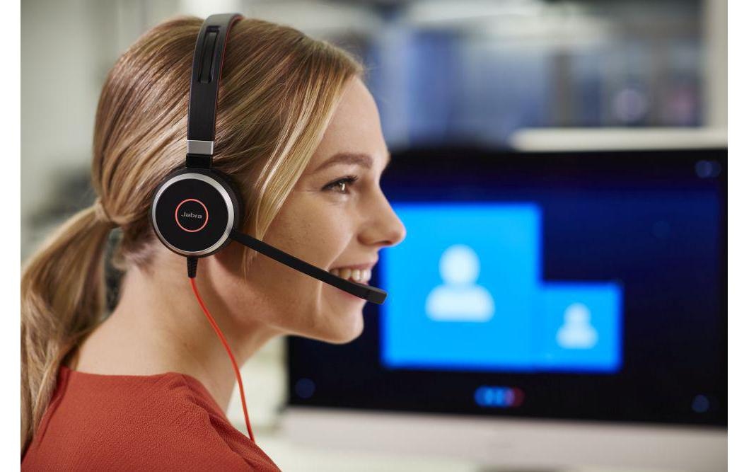 Jabra Headset »Evolve 40 Duo MS USB-«, Noise-Cancelling